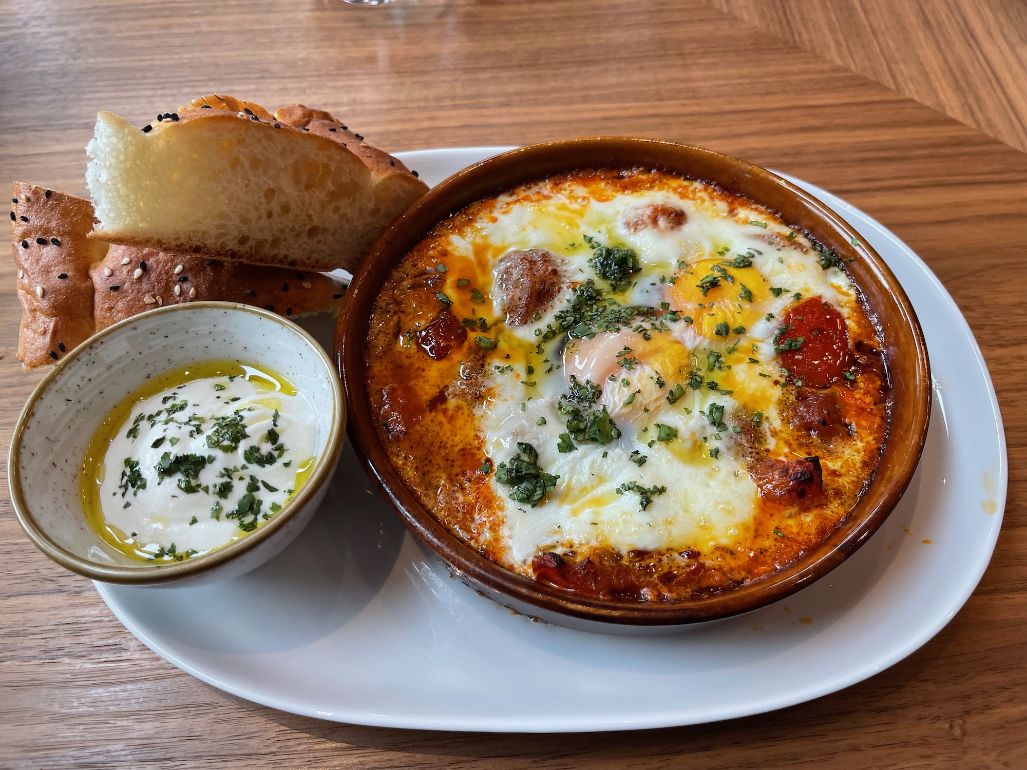 a plate of food on a table