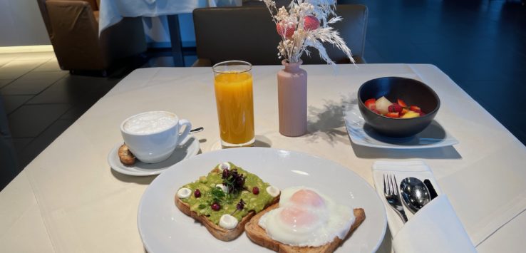 a plate of food on a table