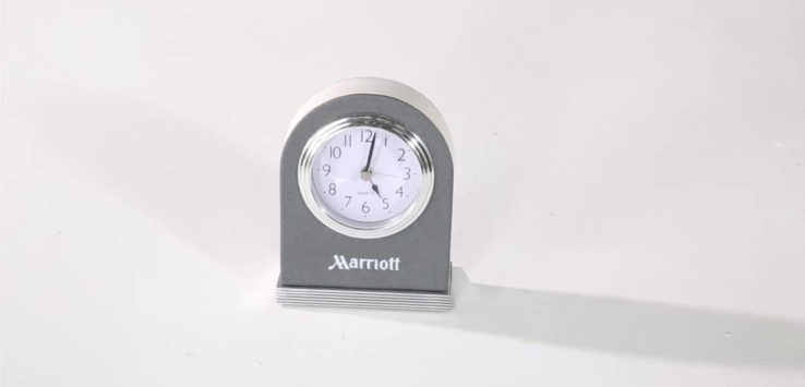 a clock on a white background