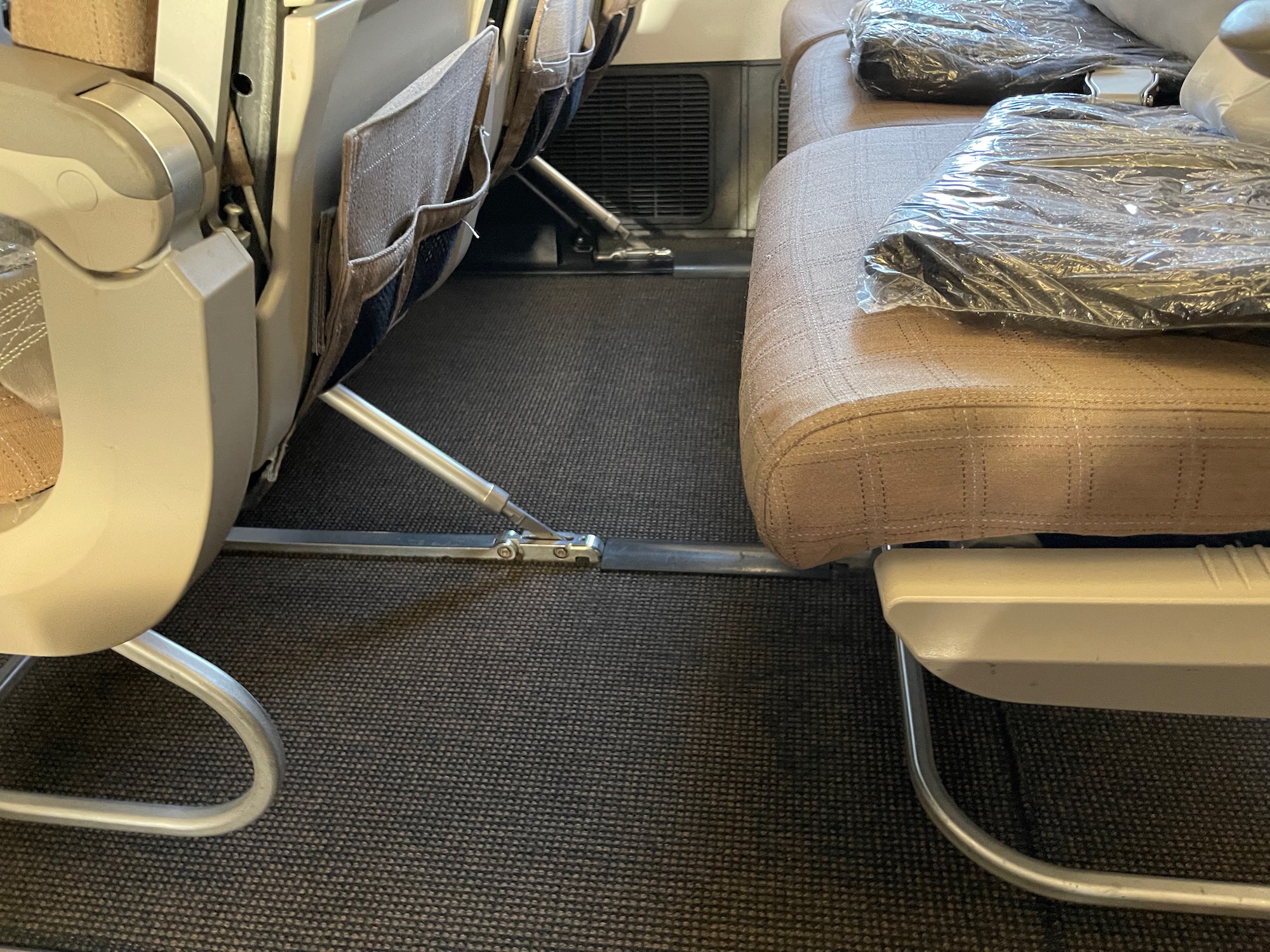 seats in an airplane with a seat