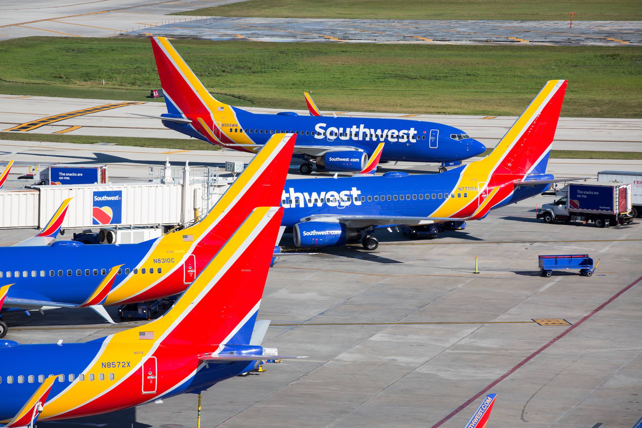 airplanes parked on a tarmac