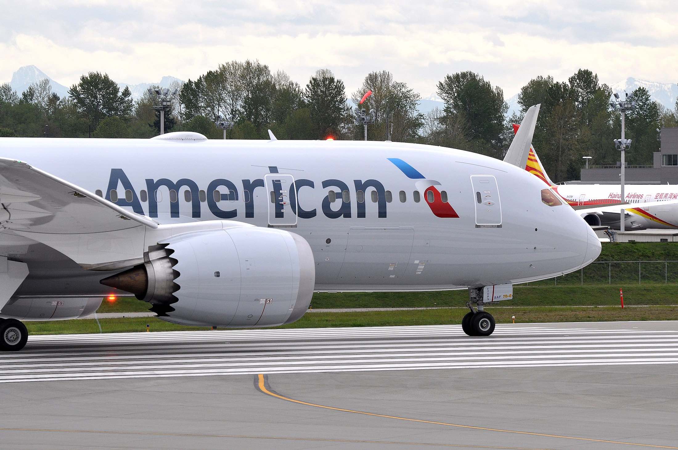 American Airlines Liquid Spill