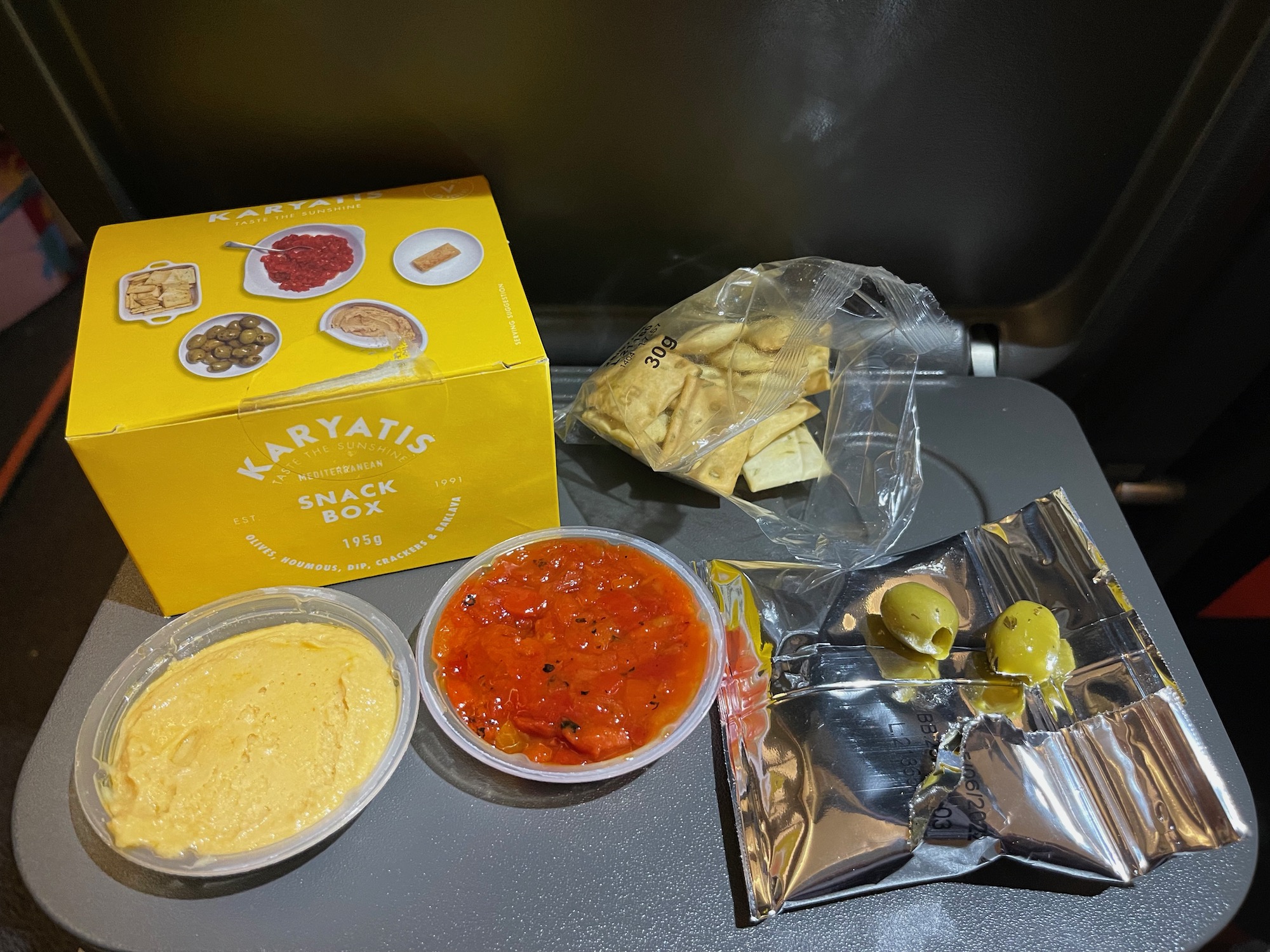 a tray of food on a table