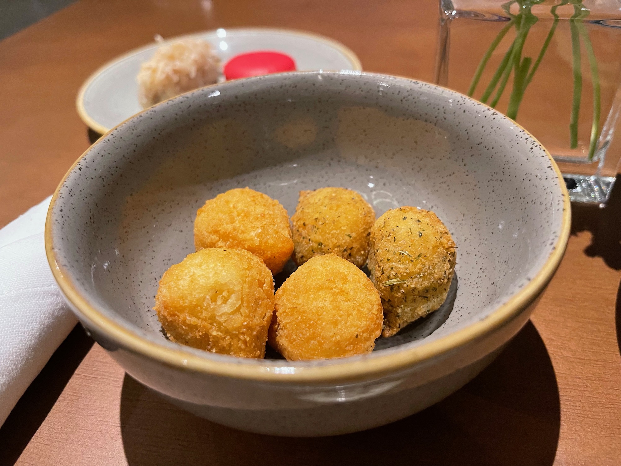 a bowl of food on a table