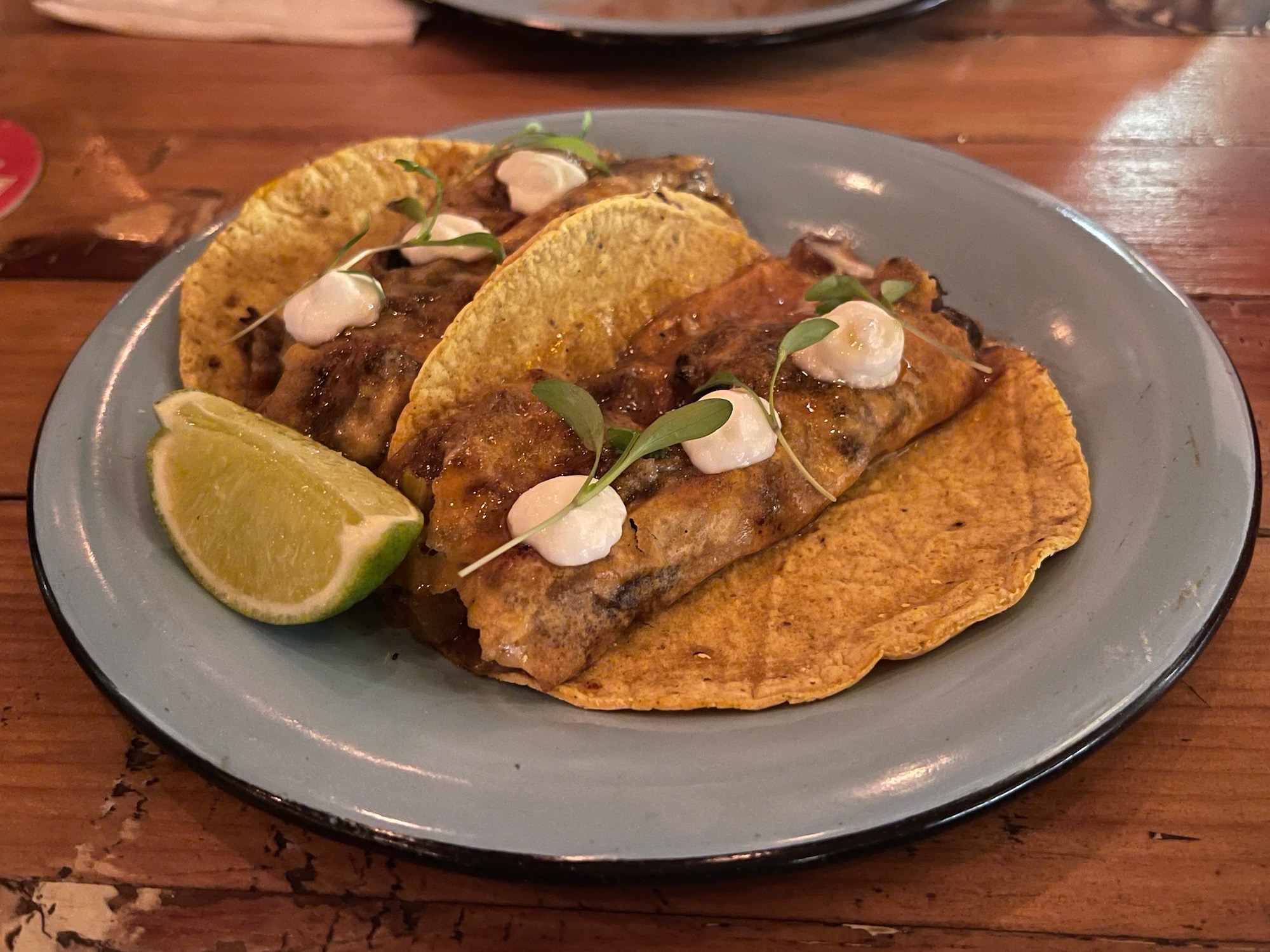 a plate of food on a table