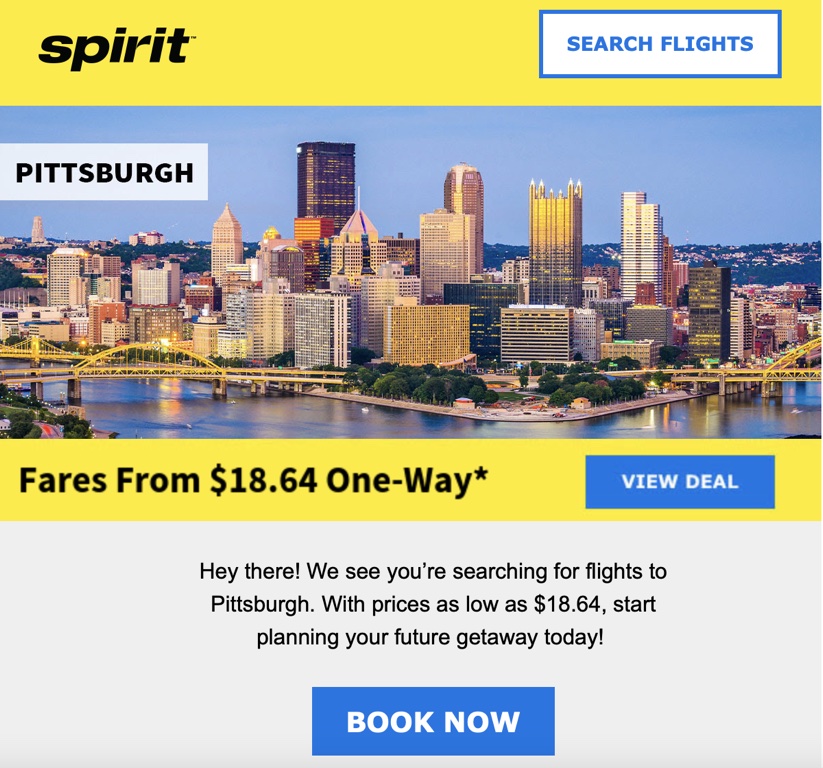 Spirit Airlines $18 tickets