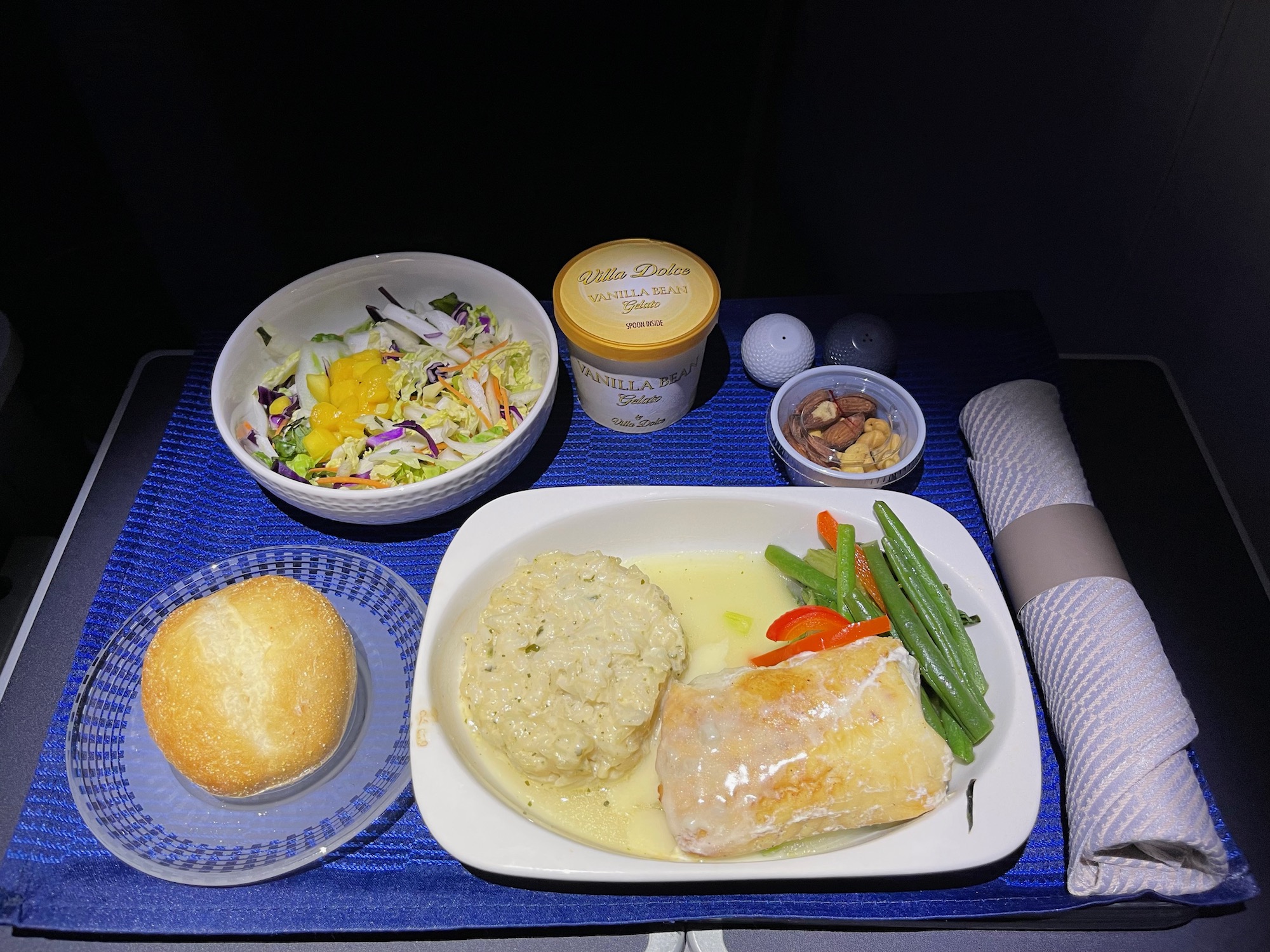 a plate of food on a table