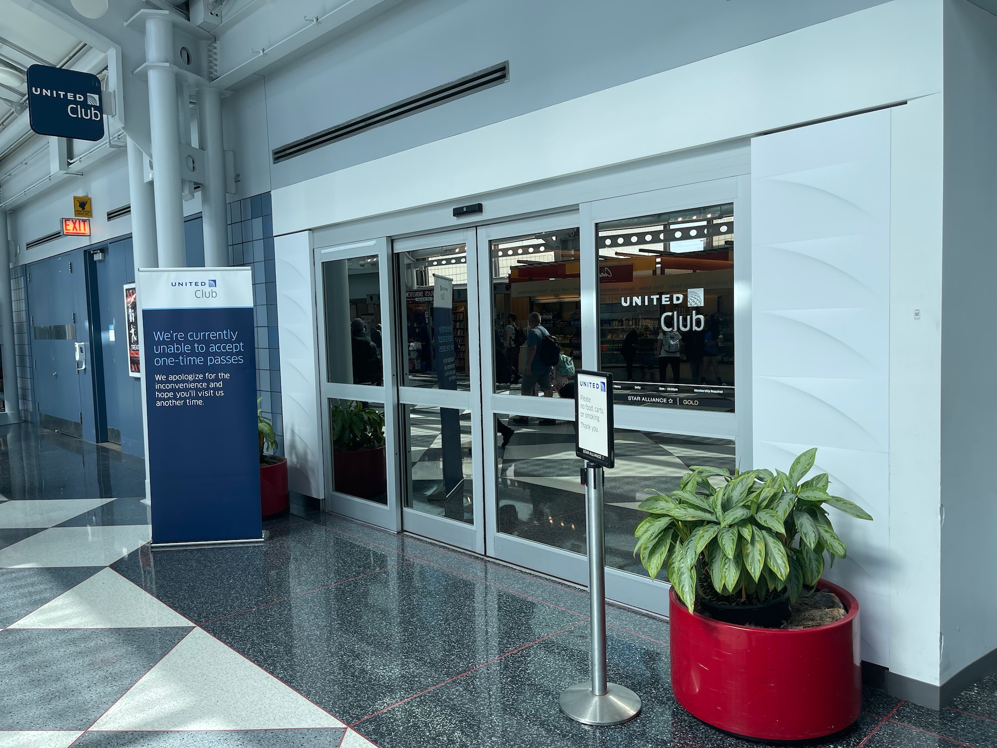 a glass doors in a building