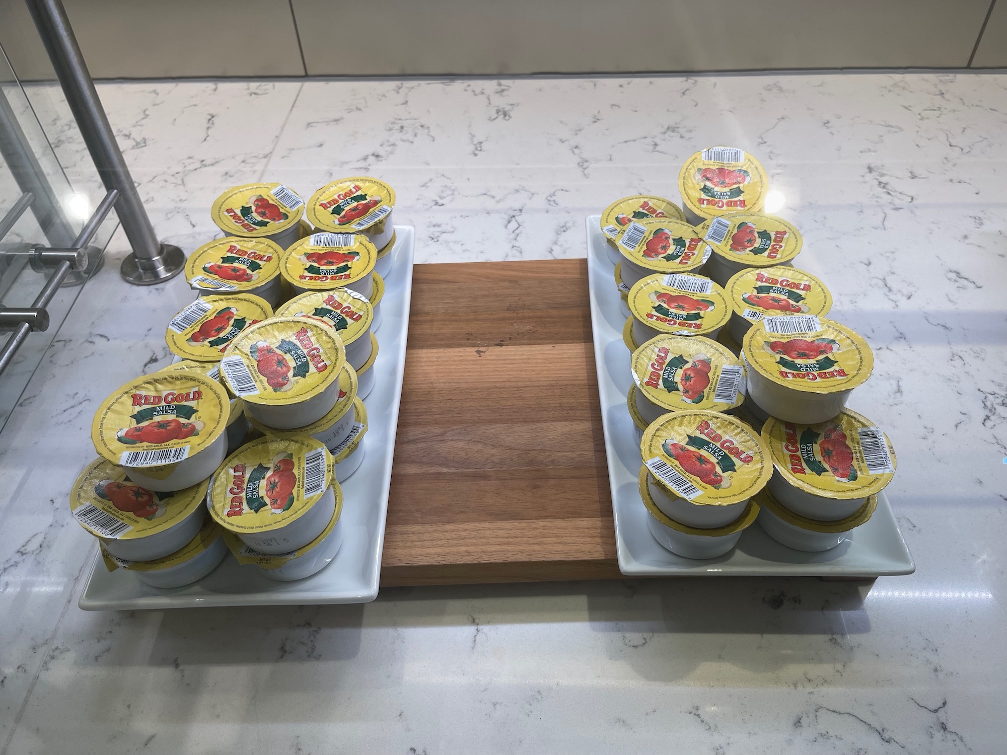 a group of containers of yogurt on a table
