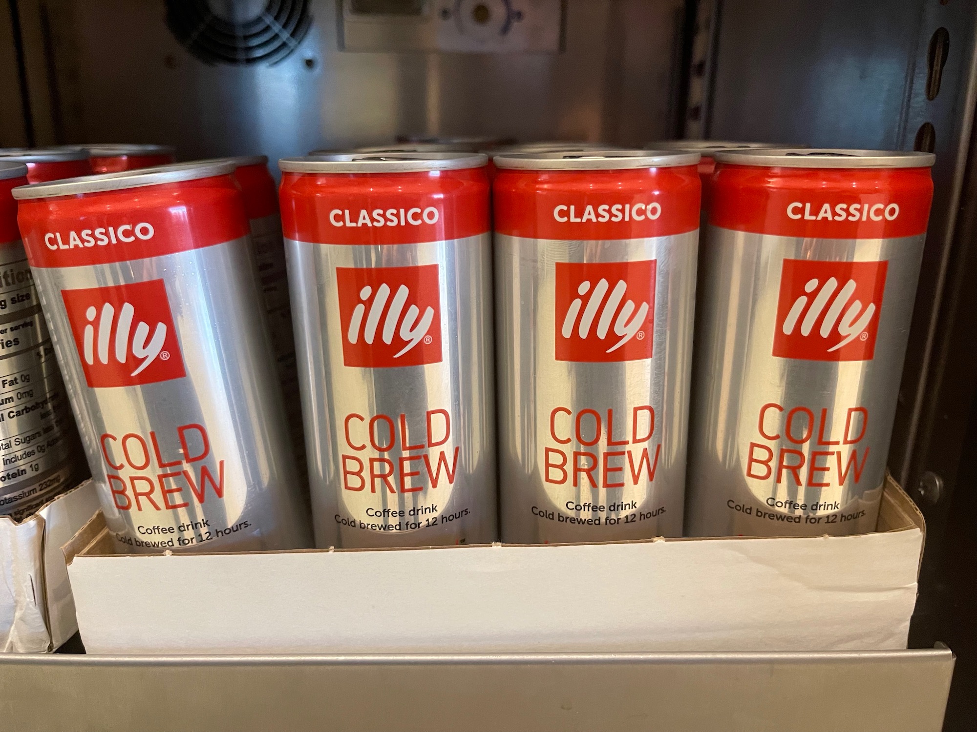 a group of cans of cold brew coffee