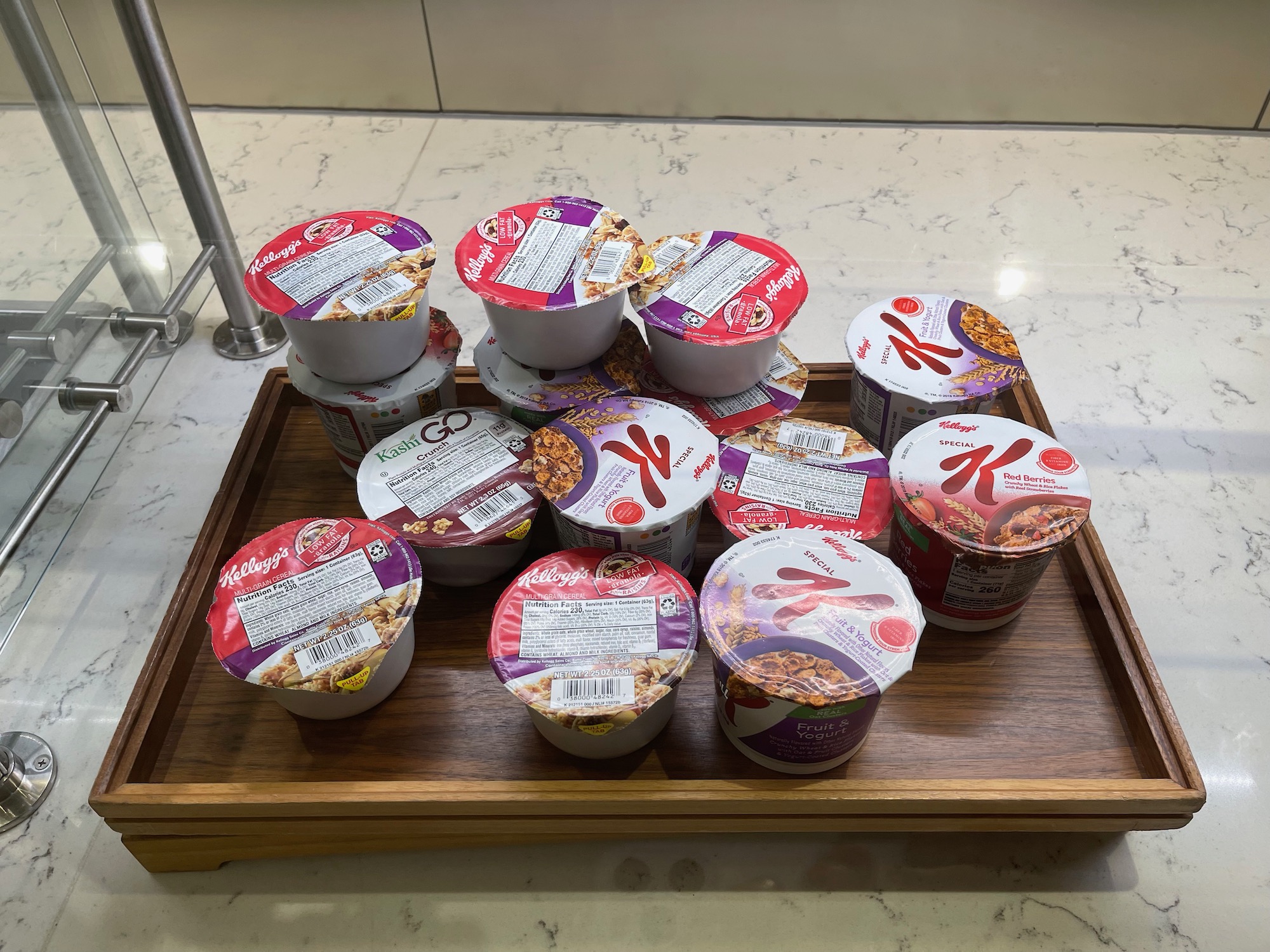 a tray of food on a counter