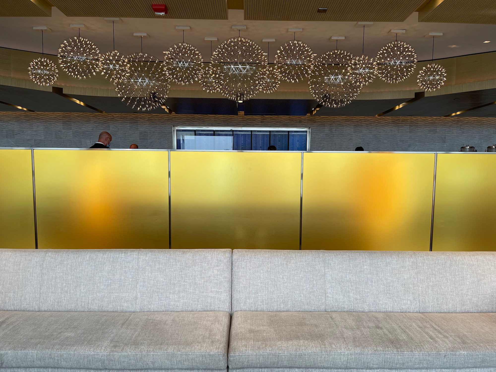 a reception desk in a hotel