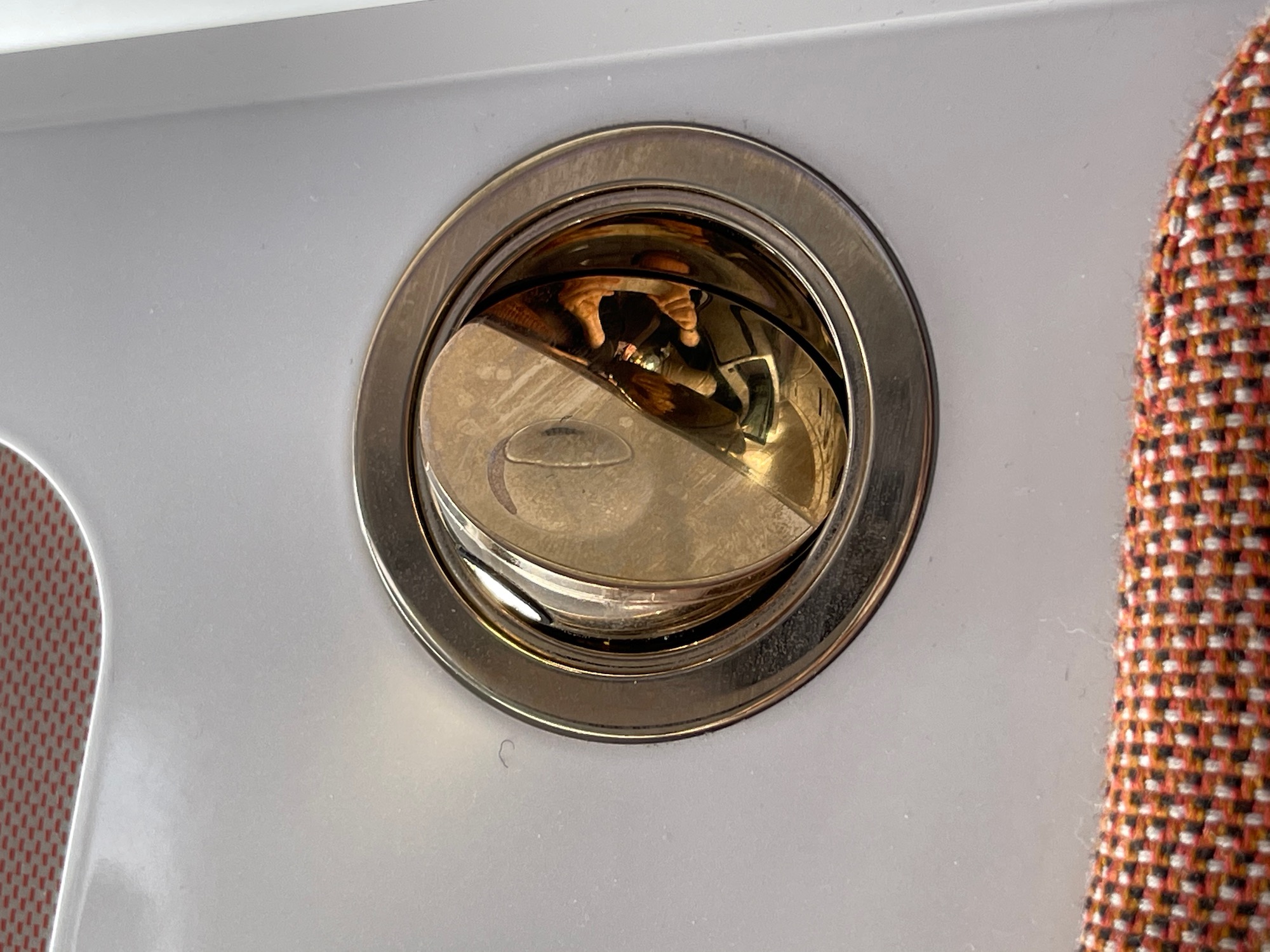 a circular hole in a washing machine