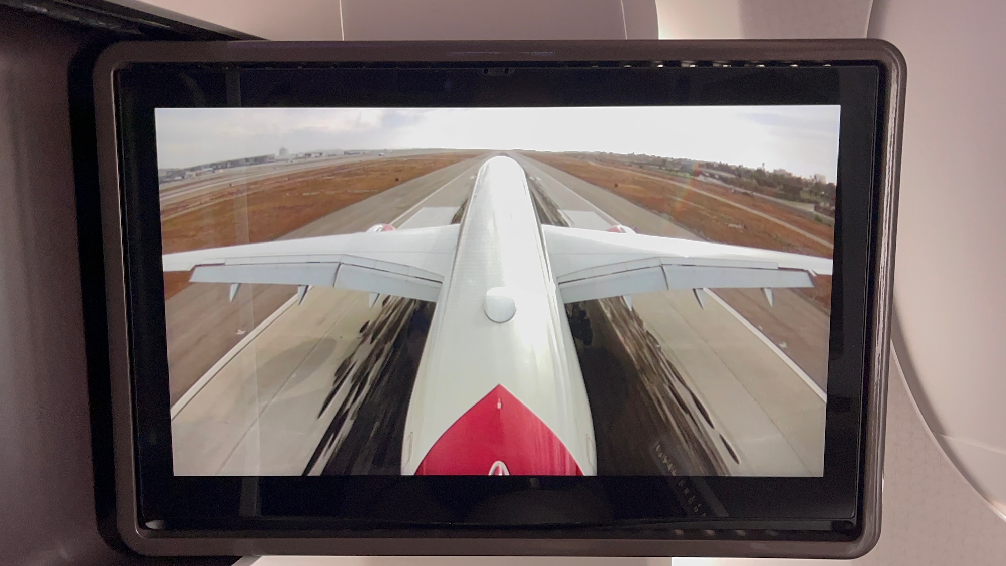 a screen with a plane on it