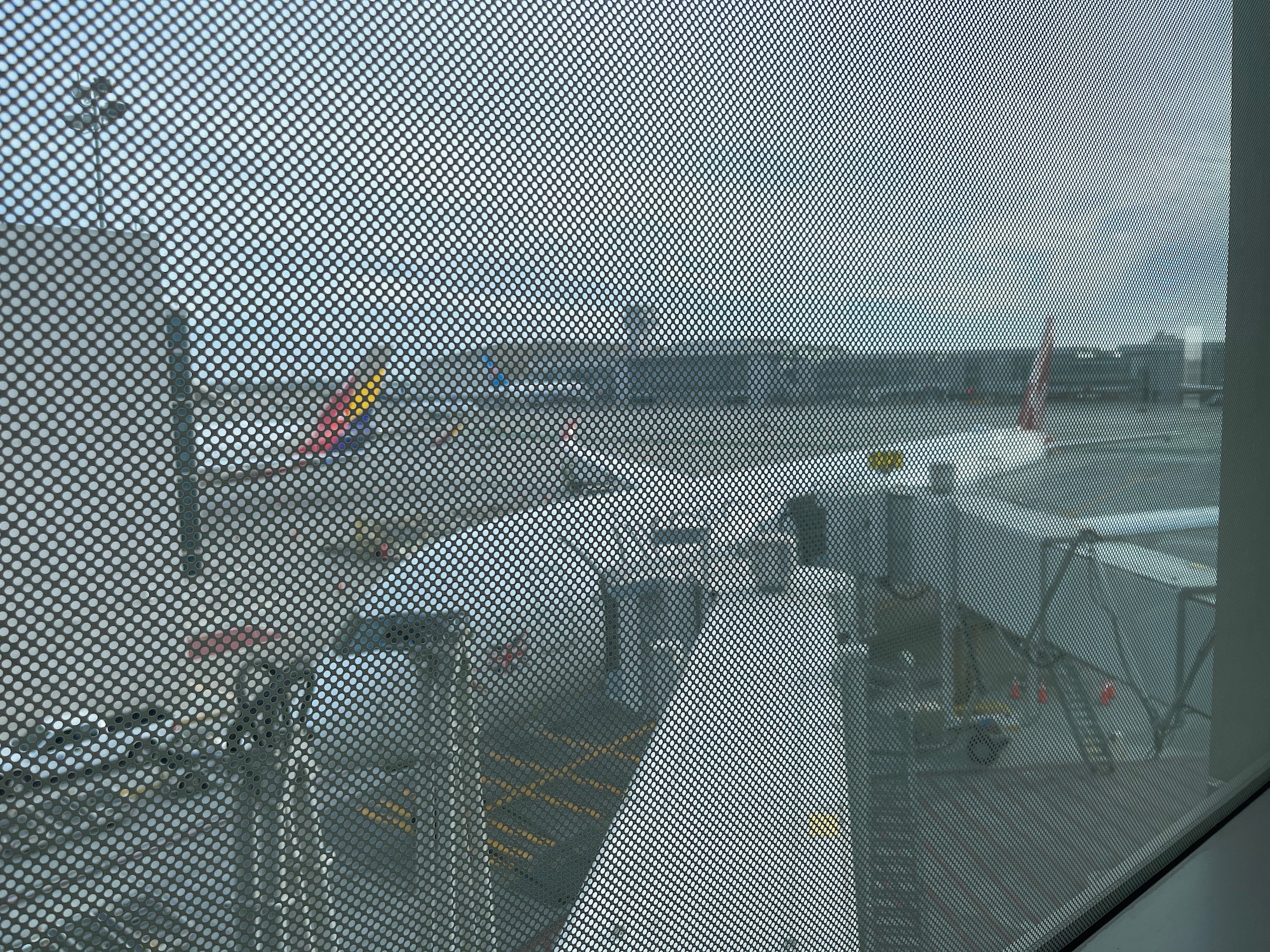 a view of an airport from a window