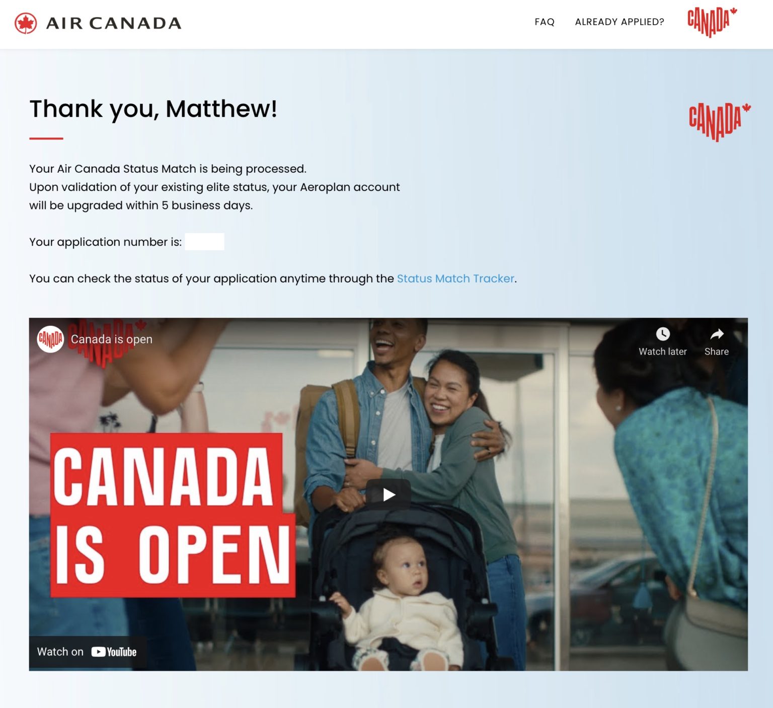 Denied Twice For Air Canada Status Match, Then Success Live and Let's Fly