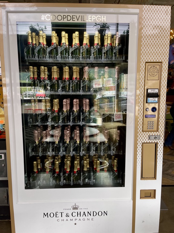Champagne vending machine at Coop DeVille Pittsburgh Restaurants
