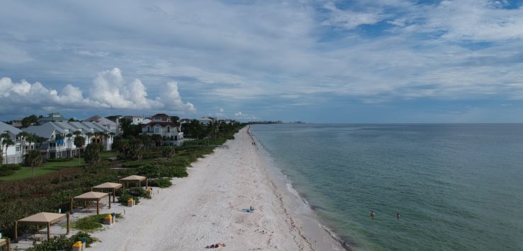 Empty bonita beach from a DJI Spark