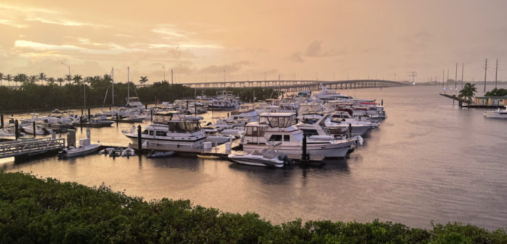 Florida boat sunset