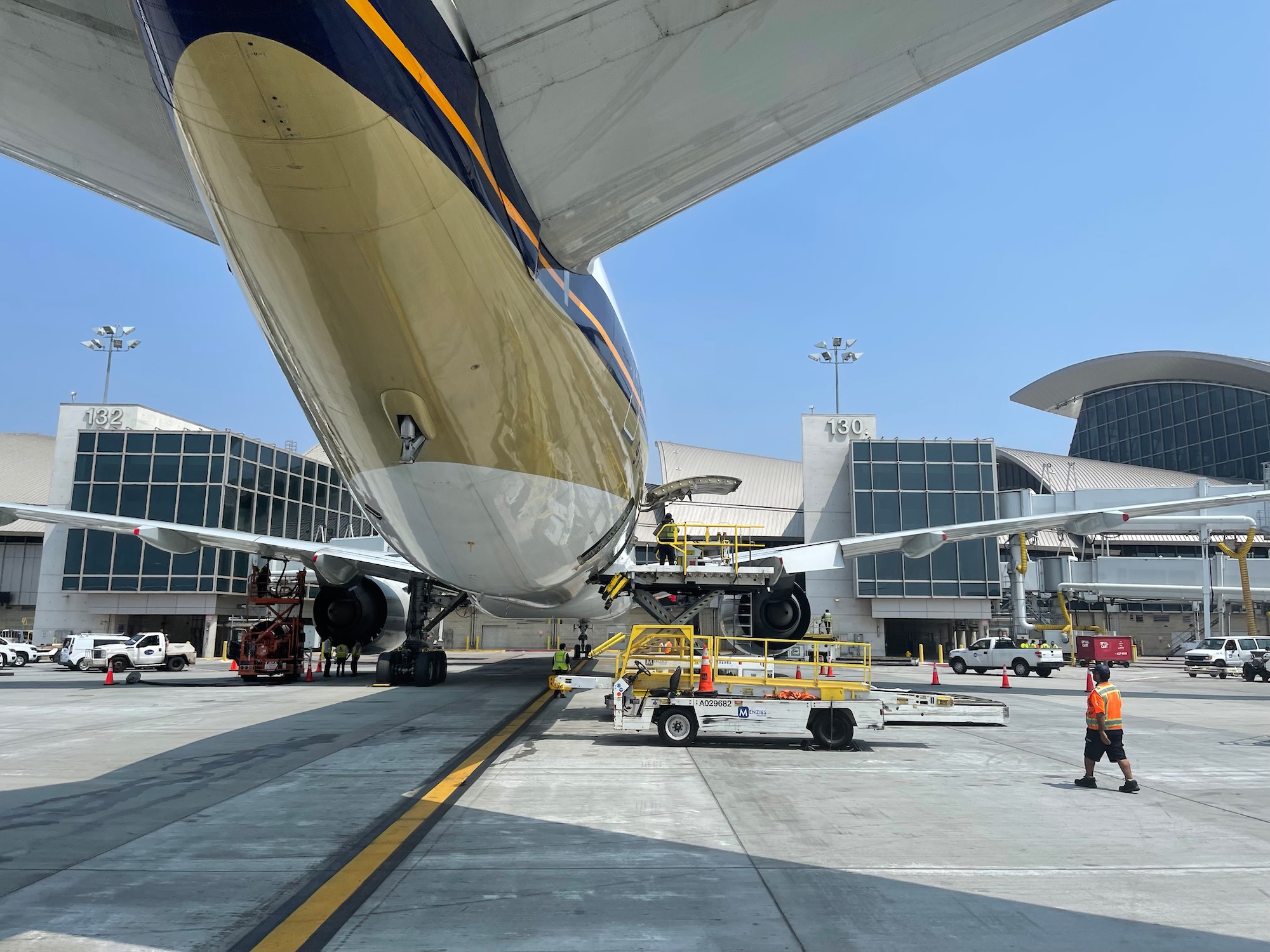 a large airplane at an airport