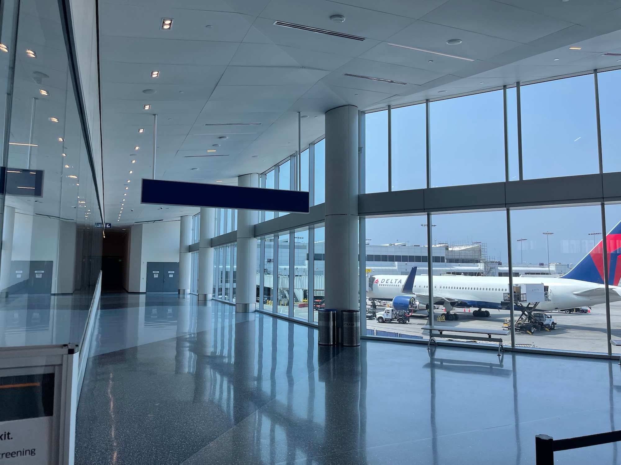 an airport with large windows