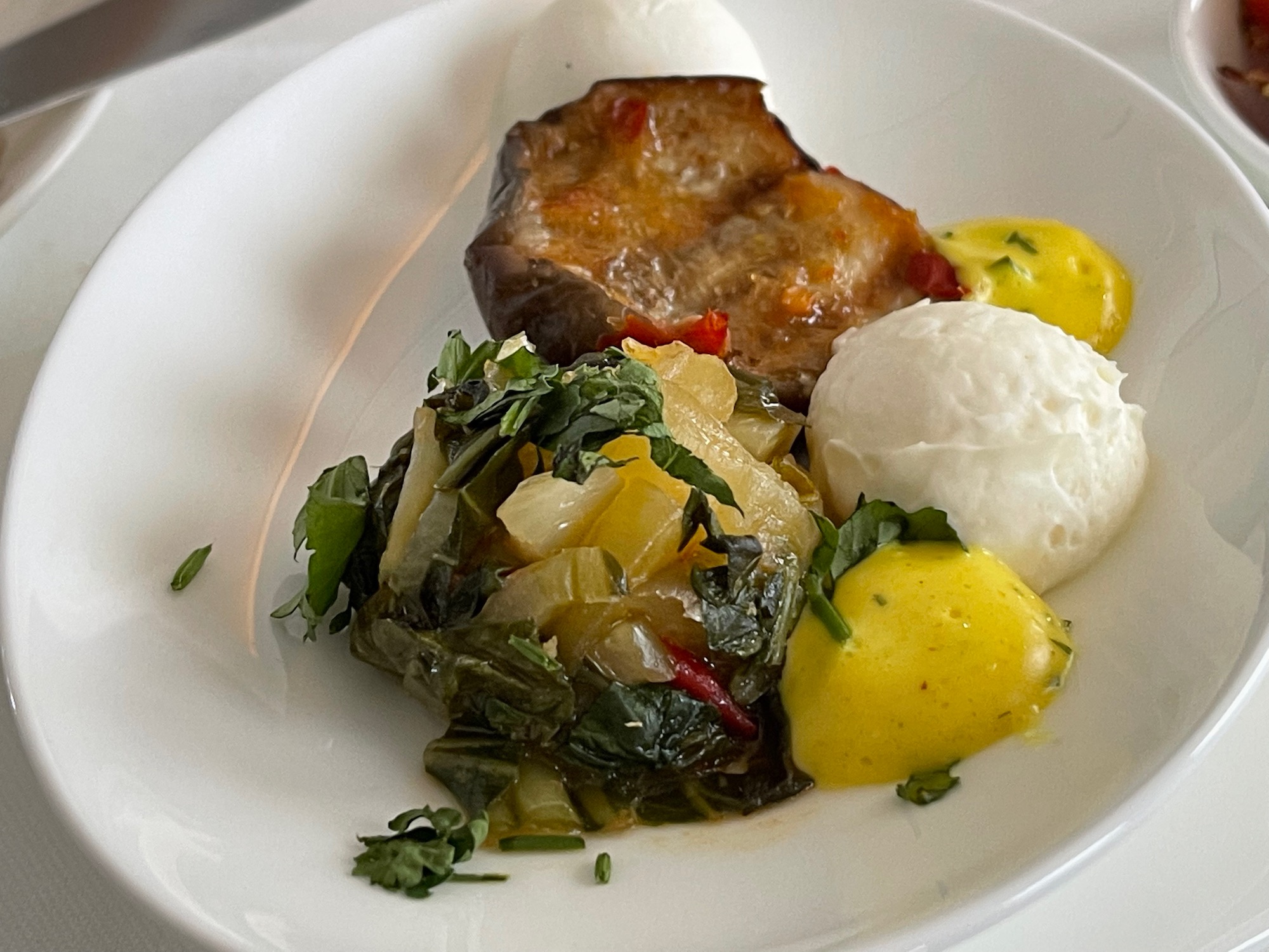 a plate of food on a table