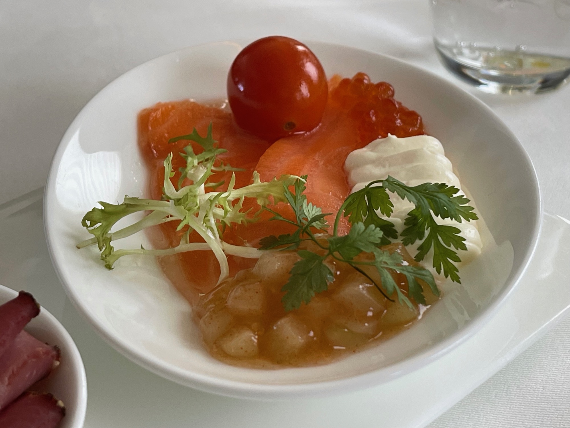 a plate of food on a table