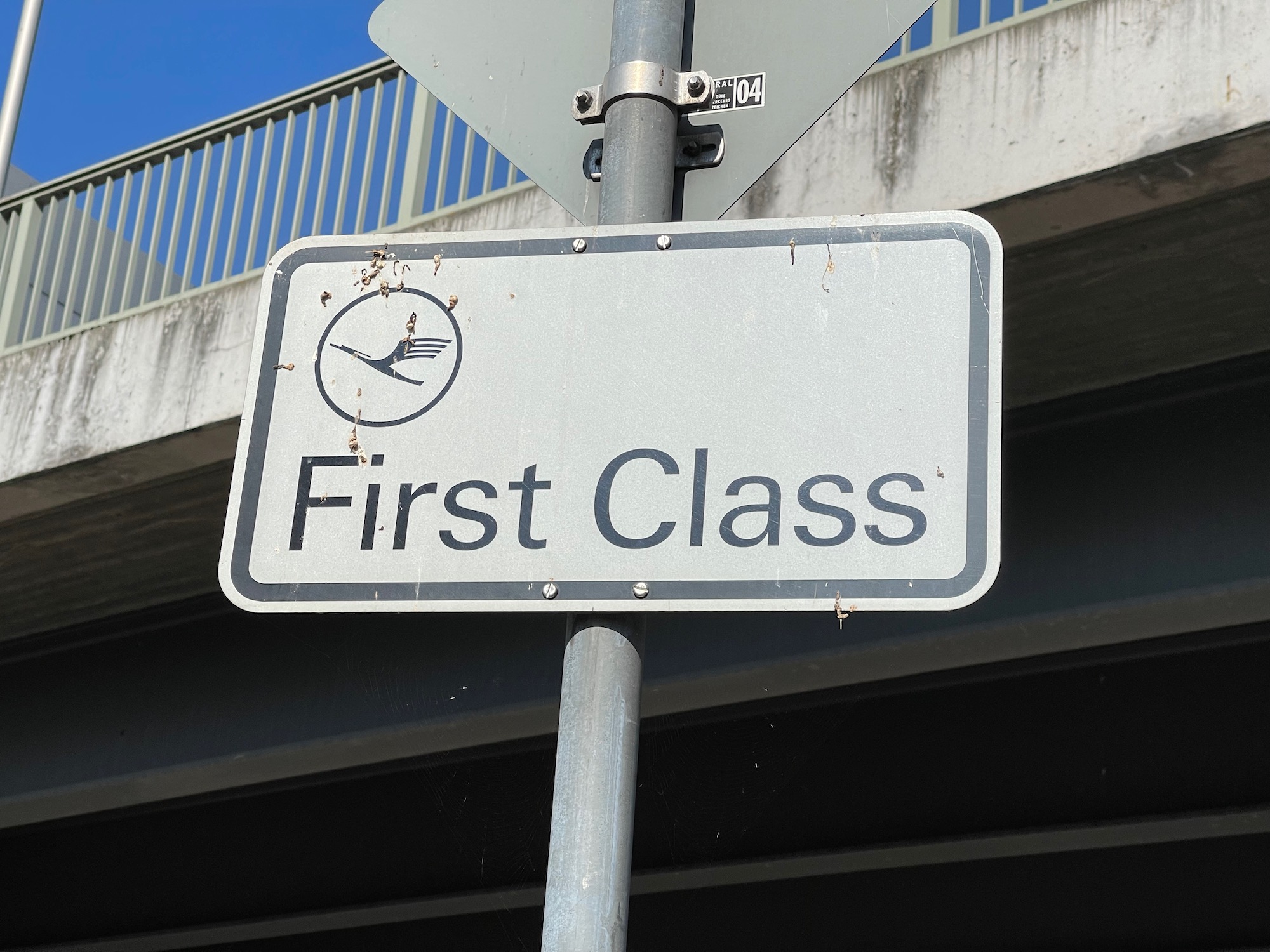 a sign on a pole