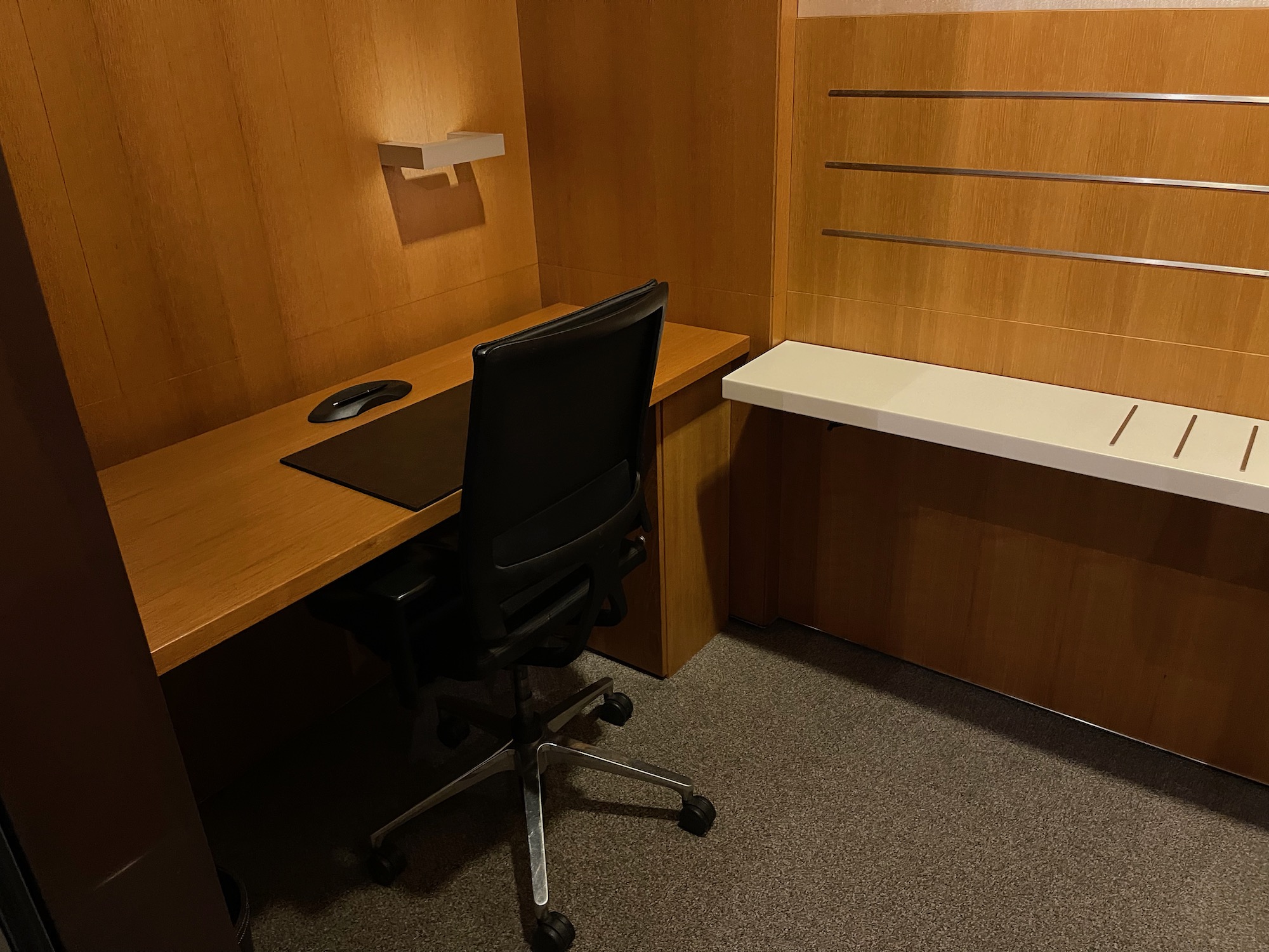 a chair at a desk