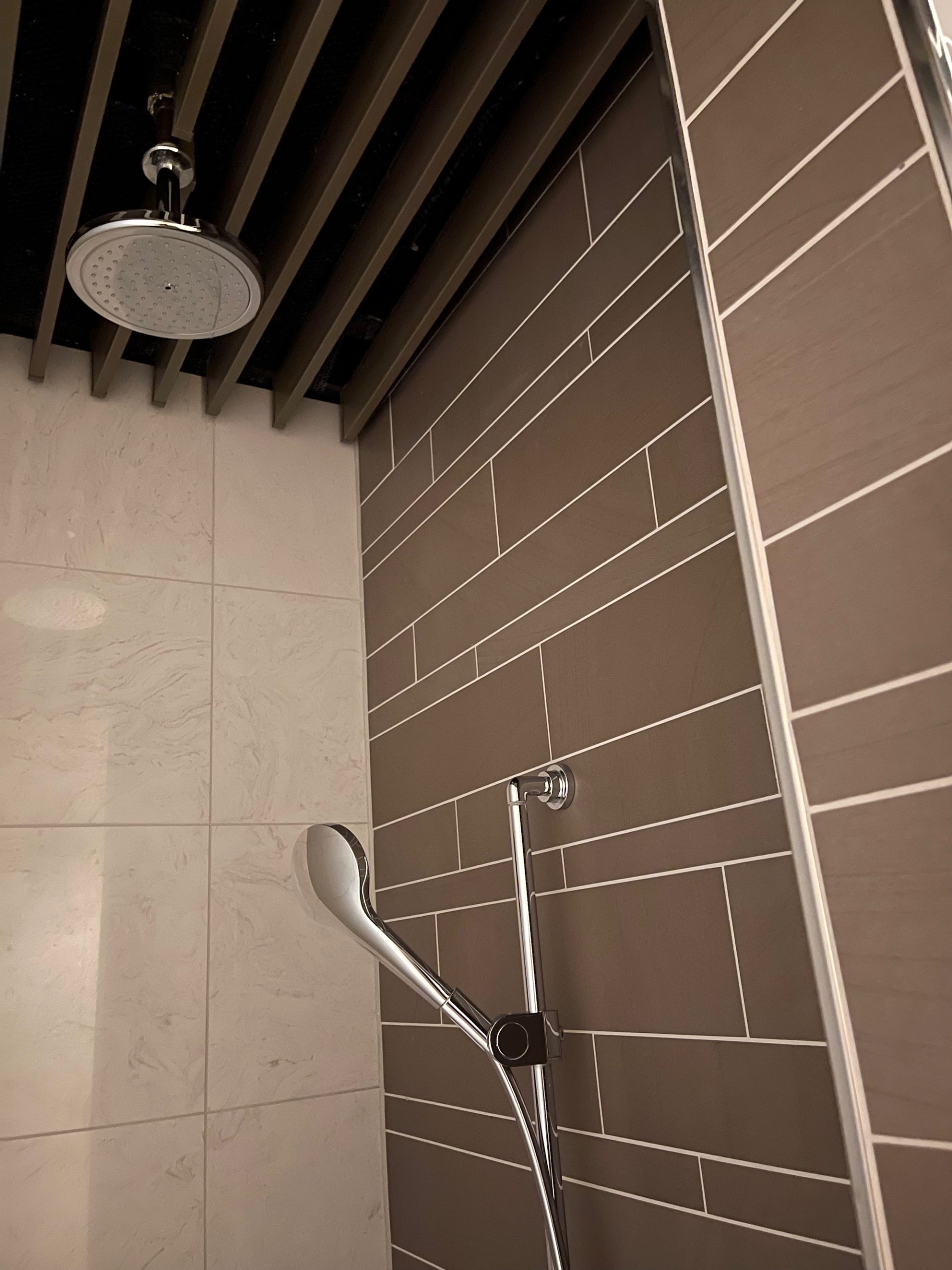 a shower head in a shower