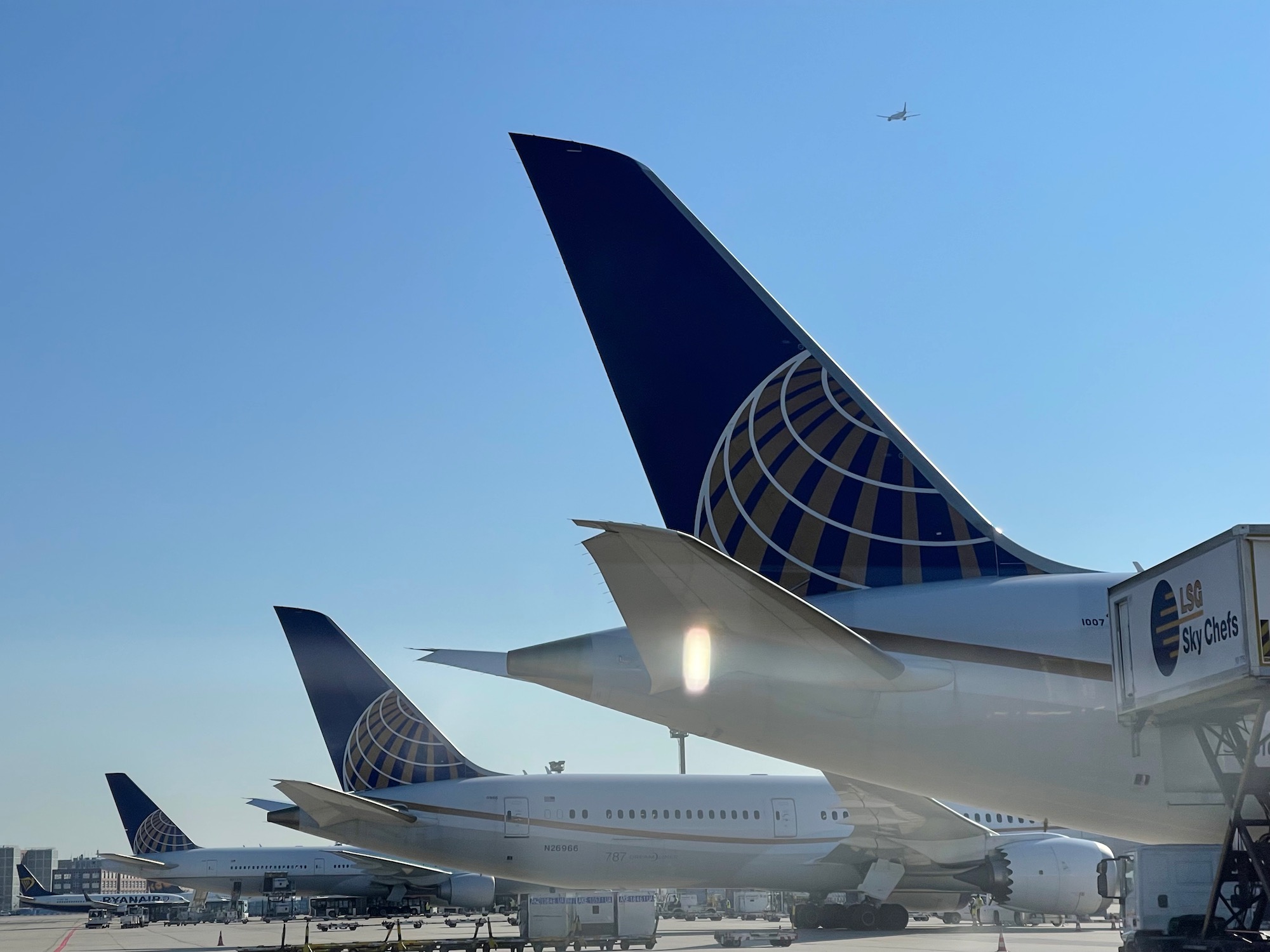 airplanes parked at an airport