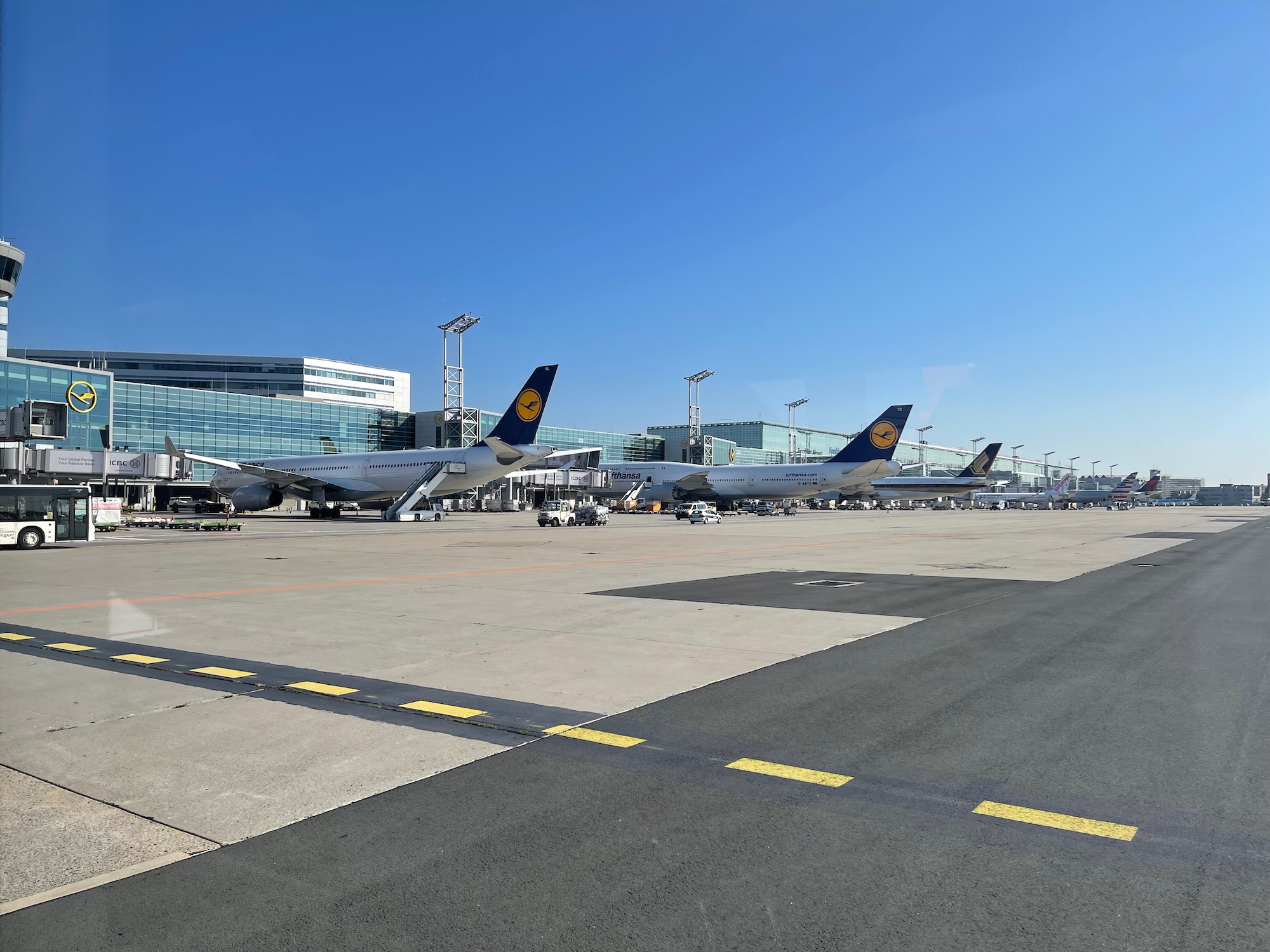 airplanes on a runway