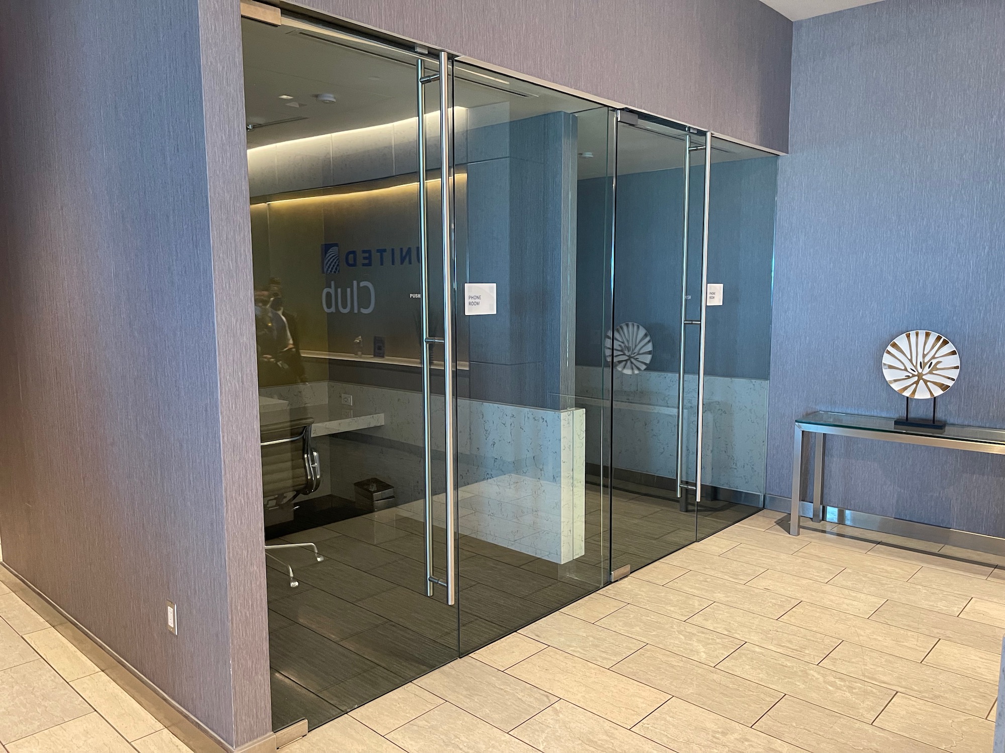 a glass doors in a building