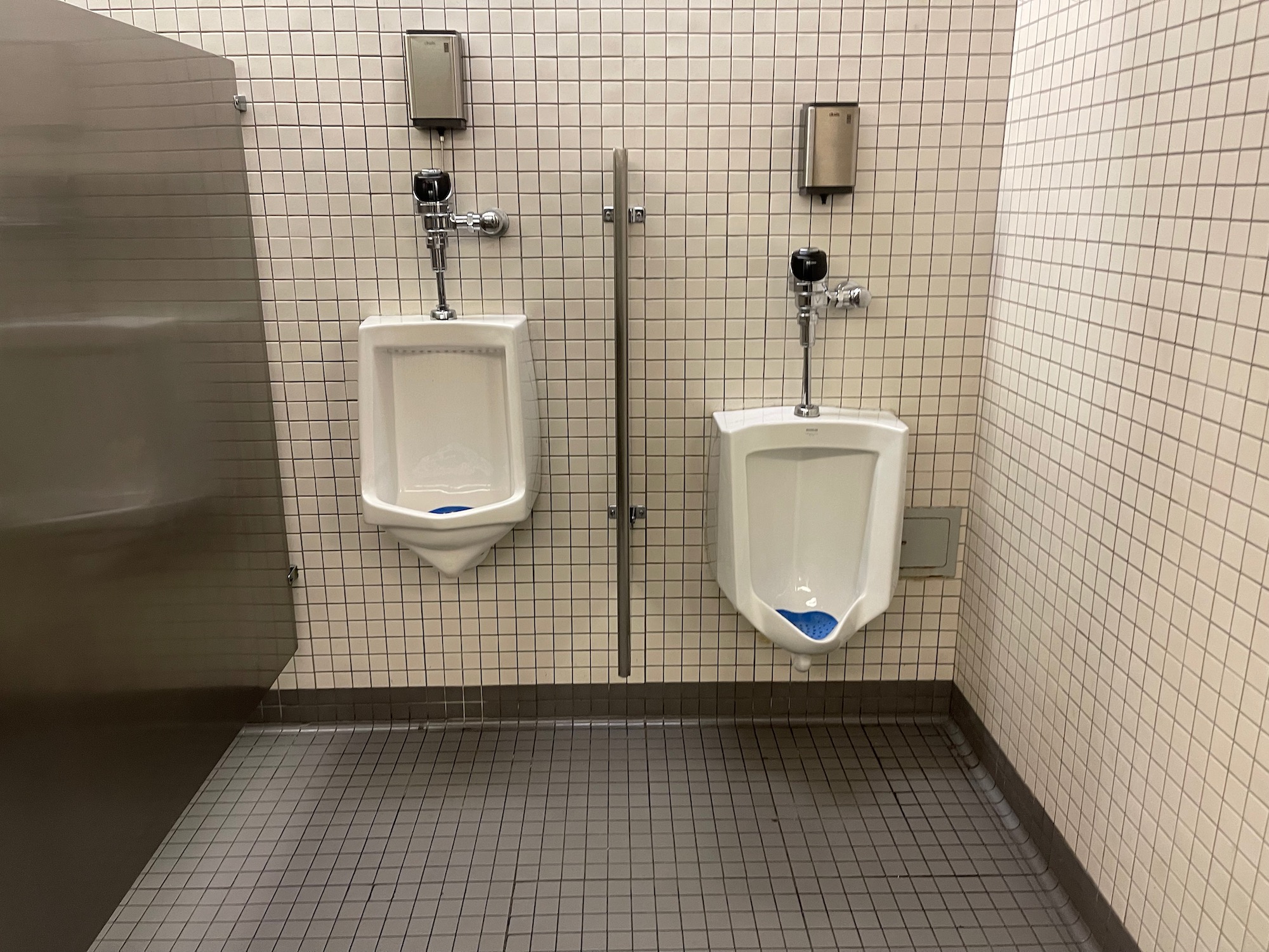 a urinals in a bathroom