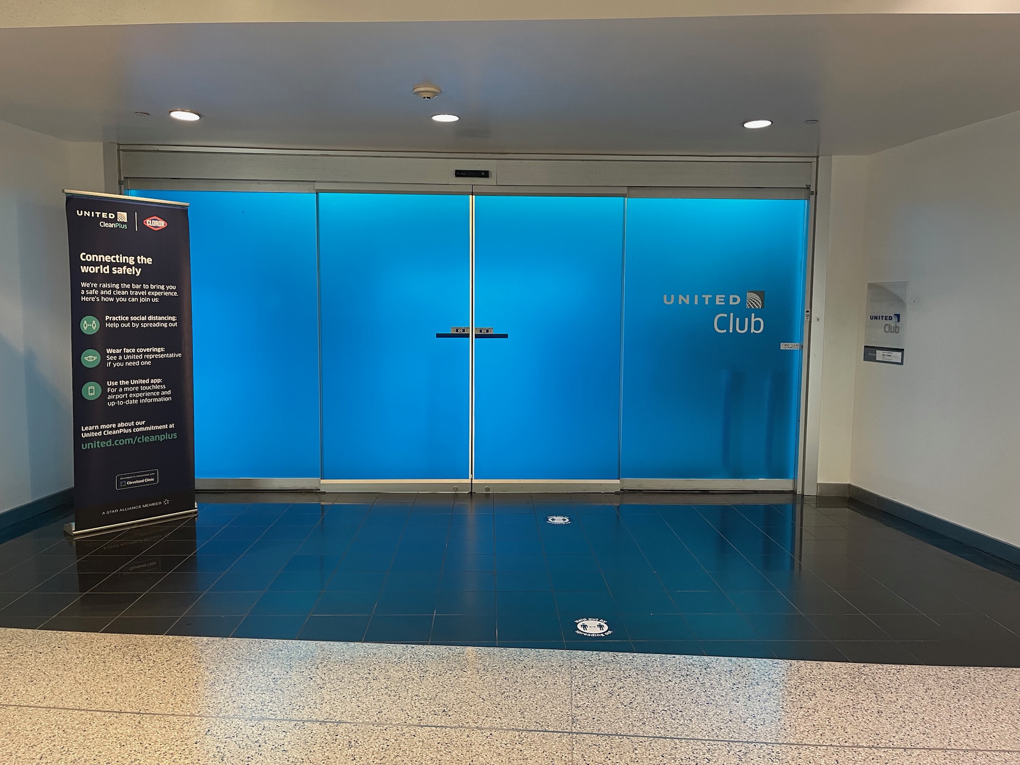 a blue doors in a building