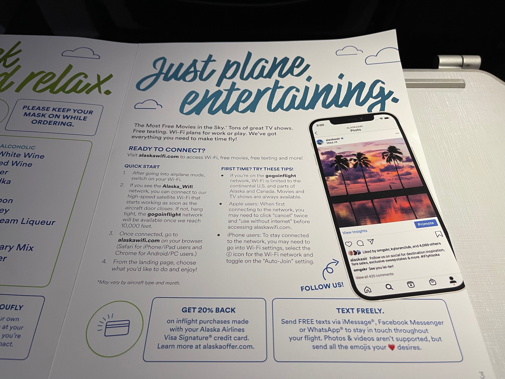 a brochure with text and a phone on it