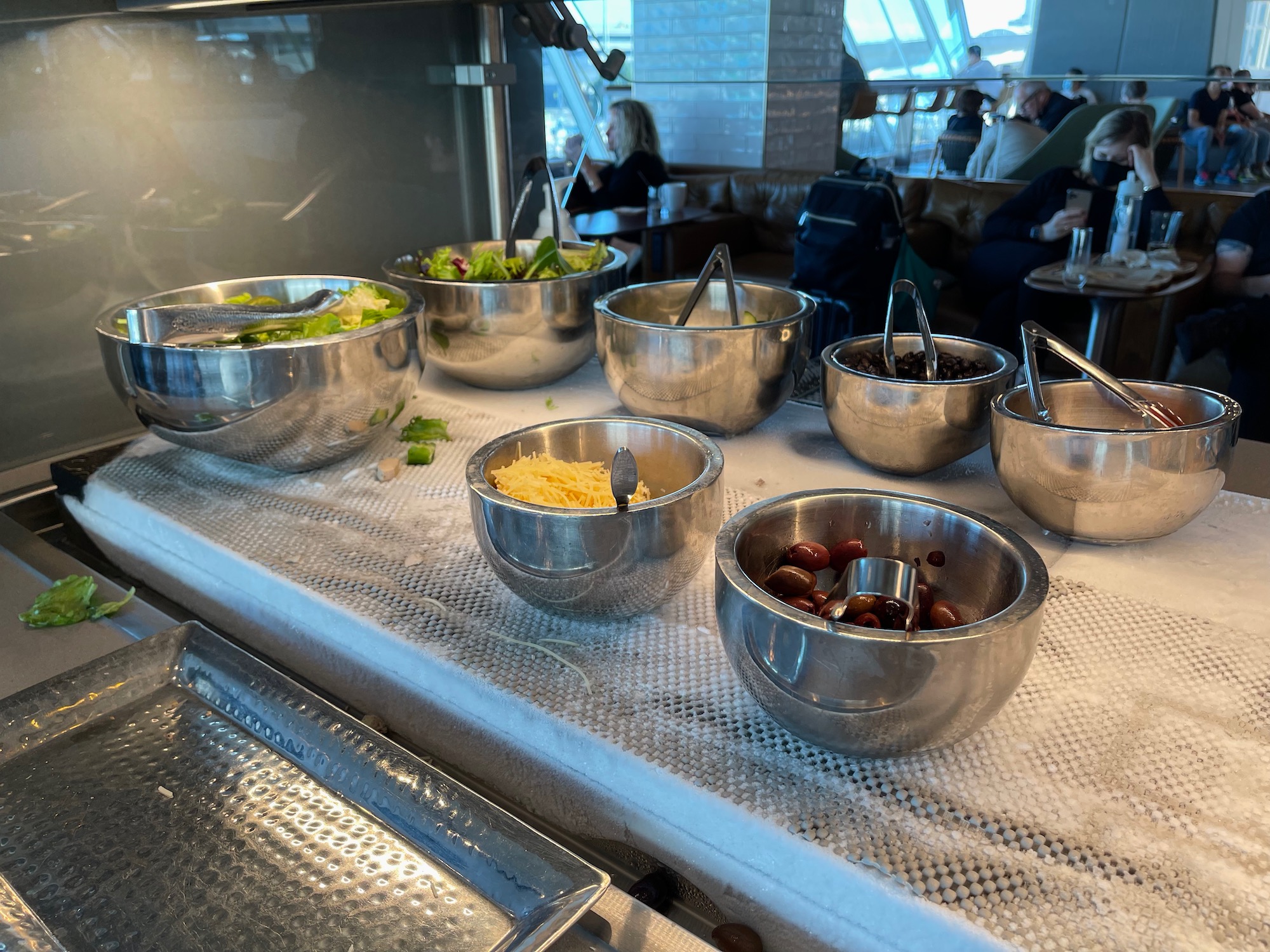 a group of bowls on a counter