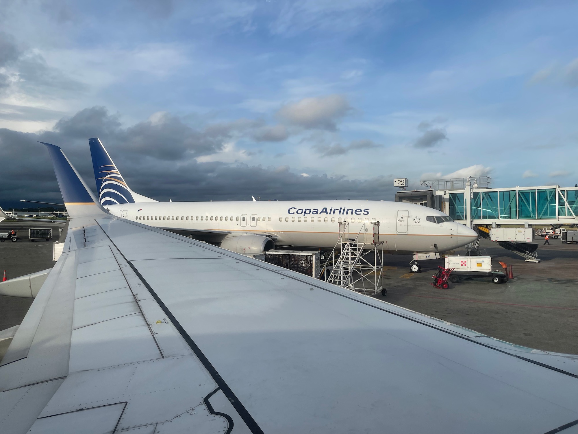 an airplane parked at an airport