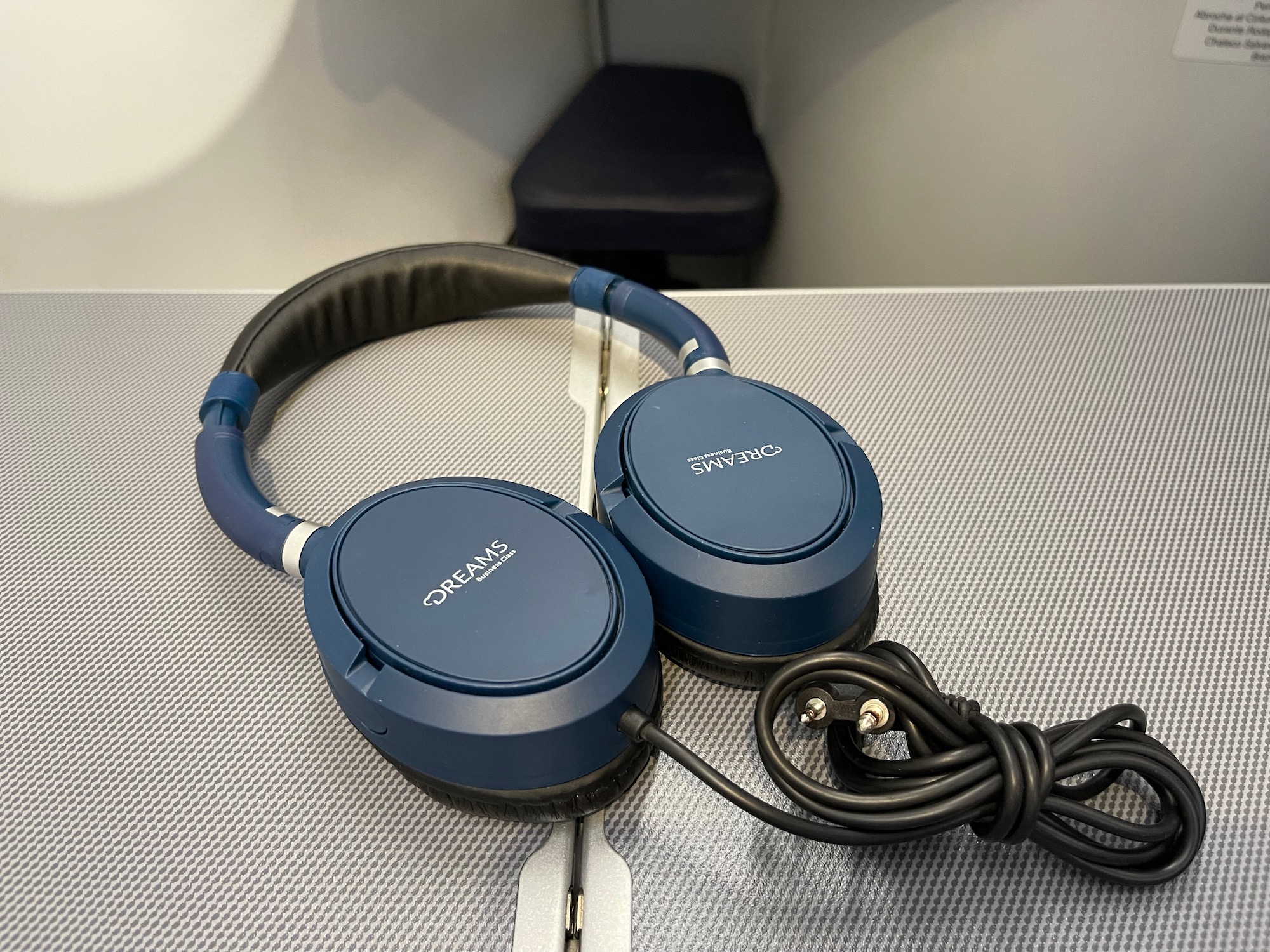 a pair of blue headphones