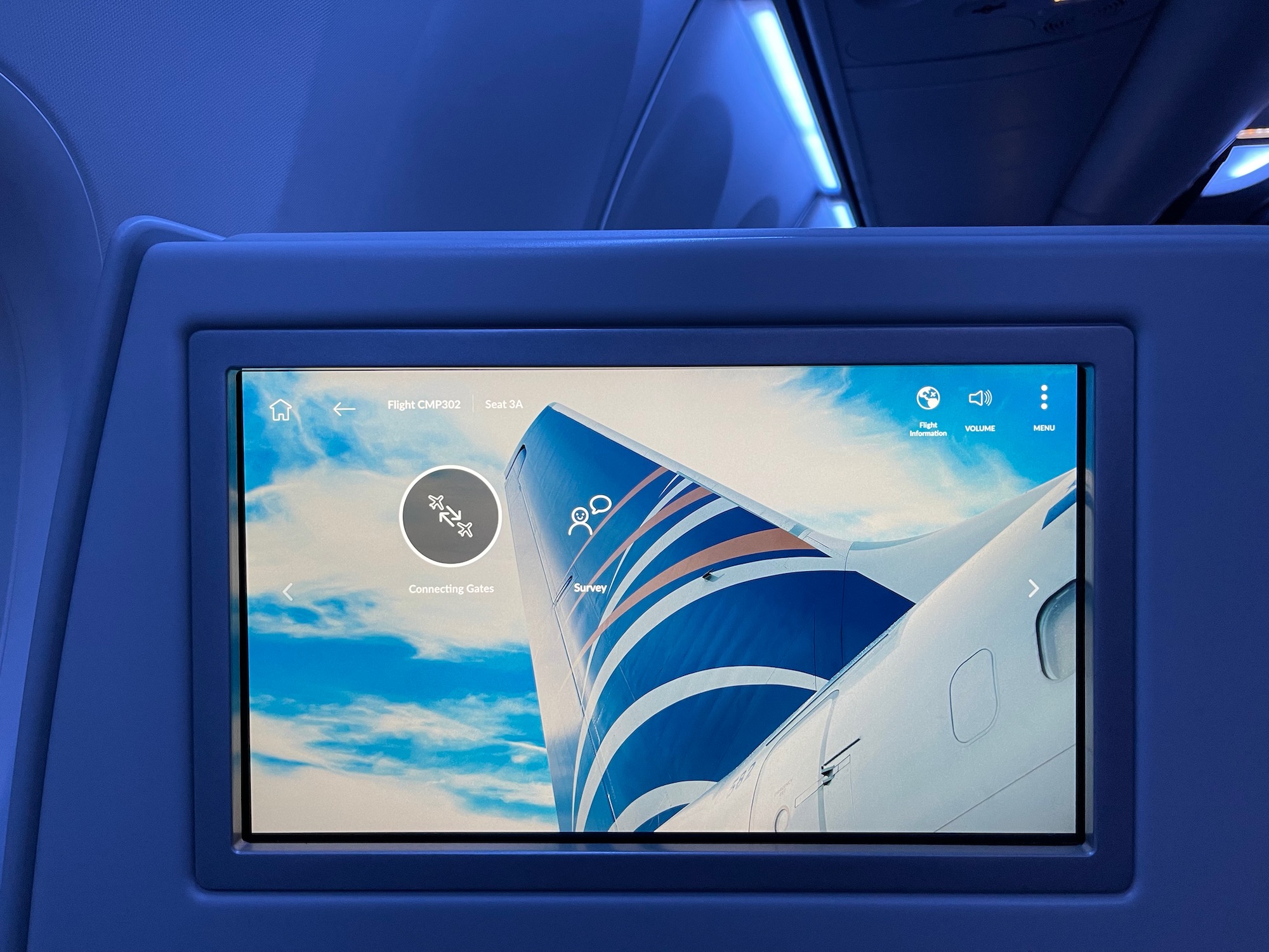 a screen on a plane