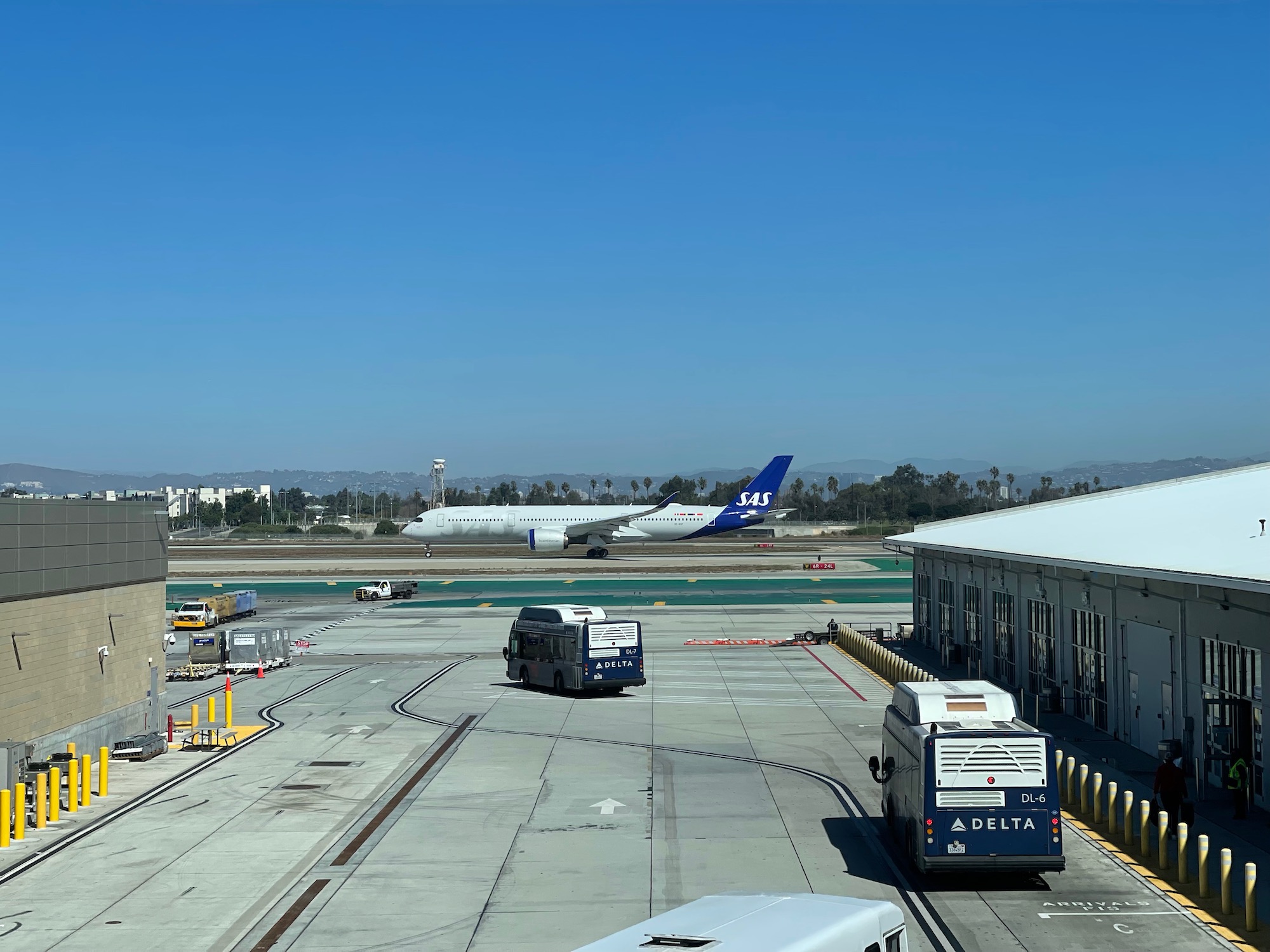 buses and buses on a runway