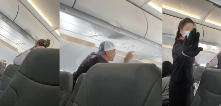 a man in a hat on an airplane