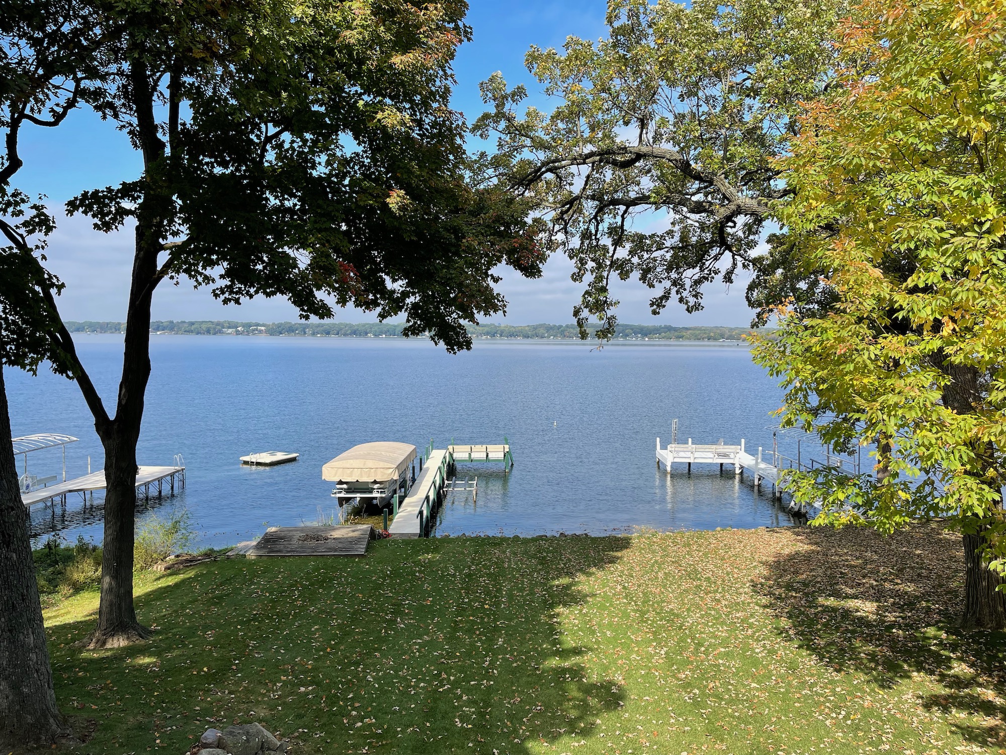 a dock on the water