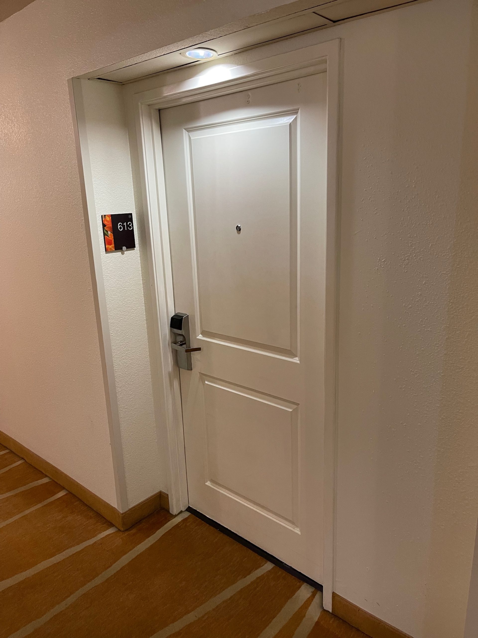 a white door with a lock