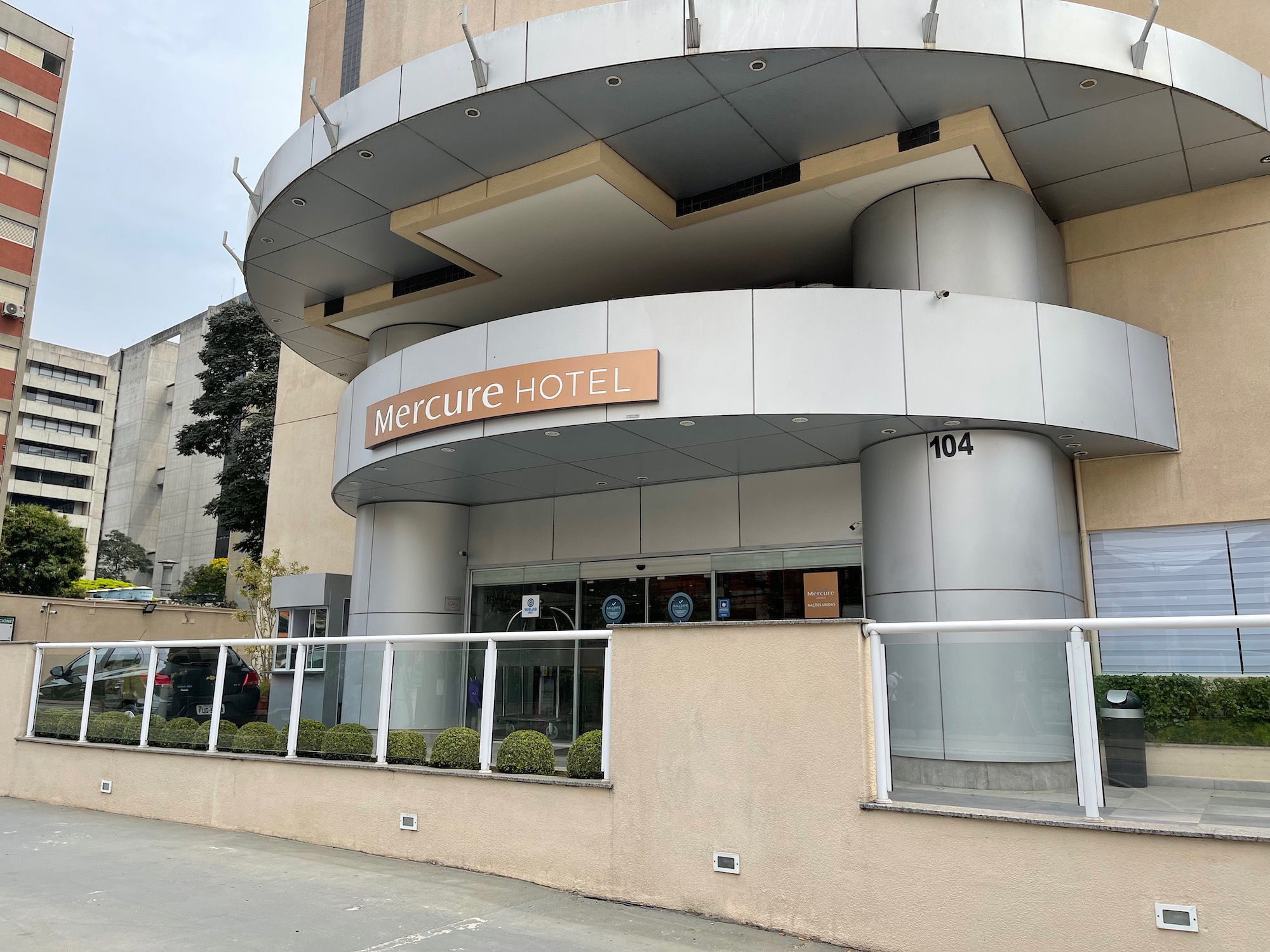 a hotel with a balcony