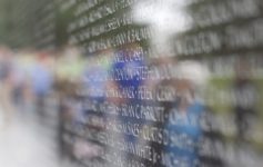 Names etched into The Wall at the Vietnam War Memorial