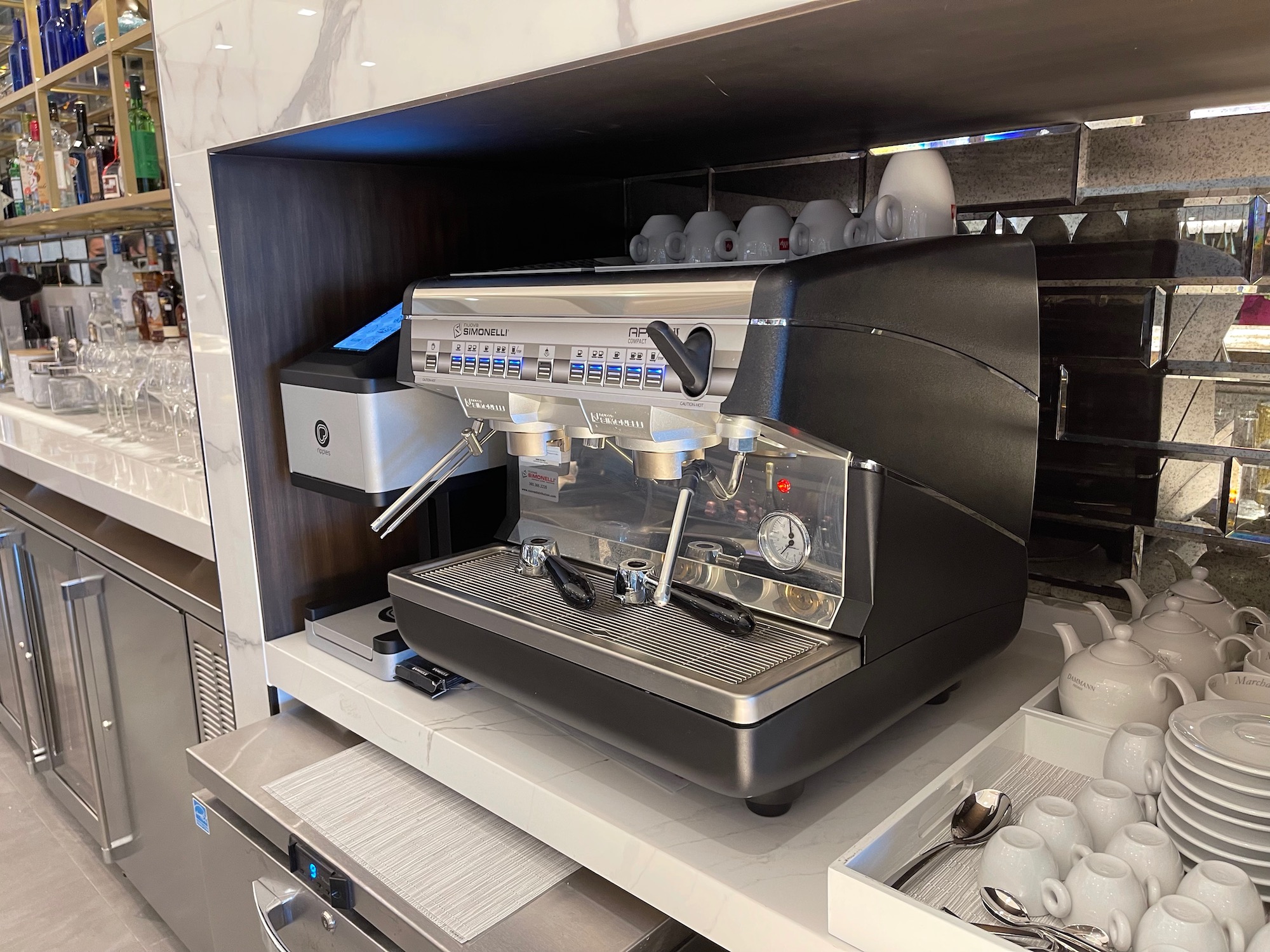 a coffee machine on a counter