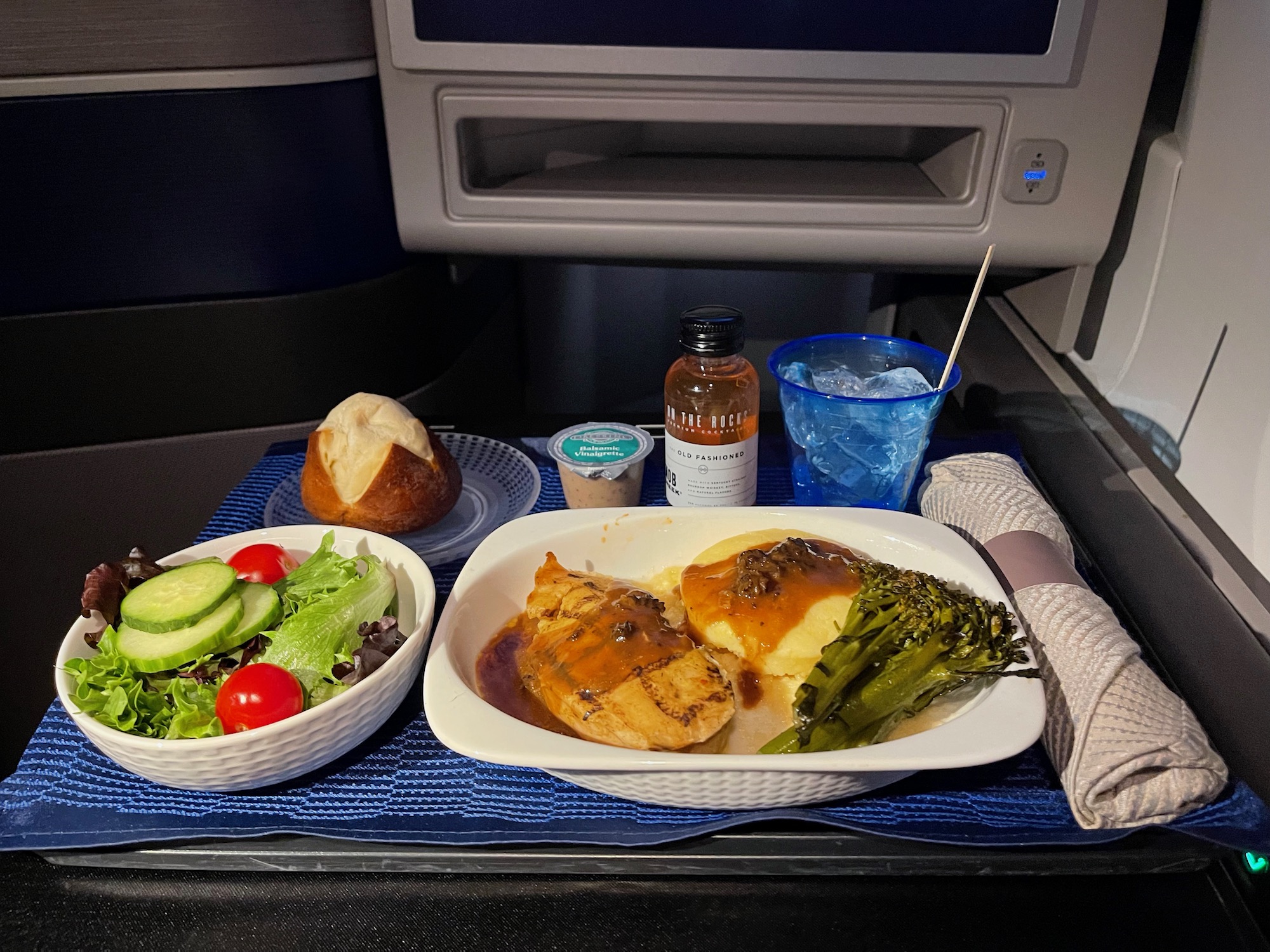 food on a tray on a table