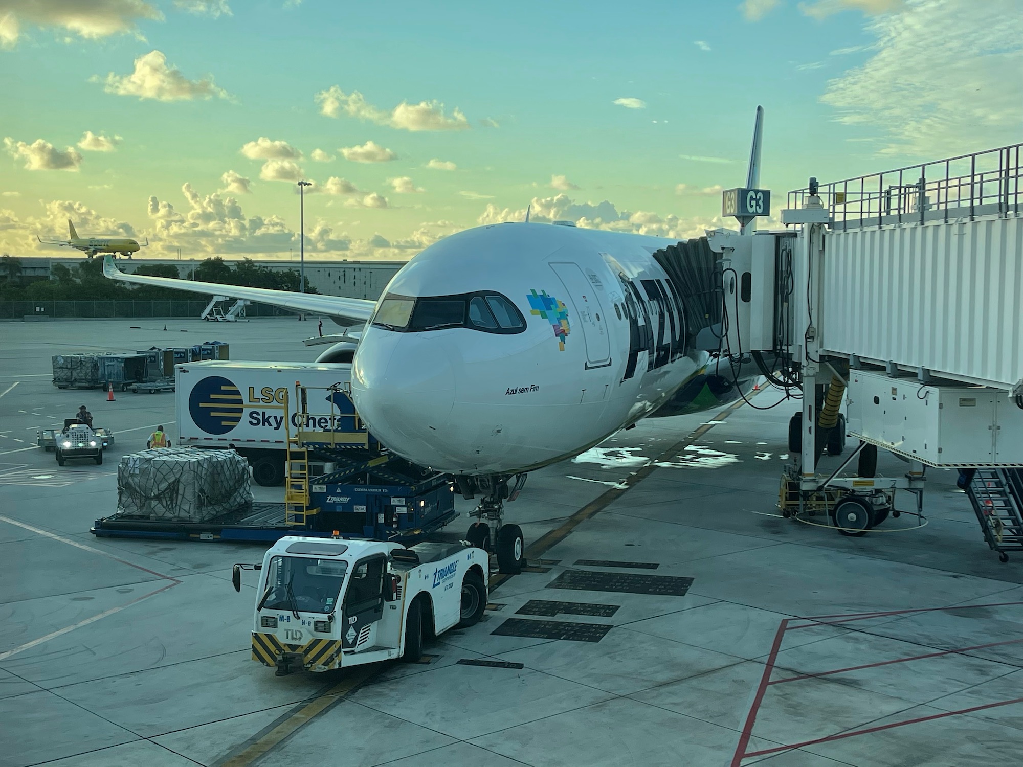 a plane at an airport