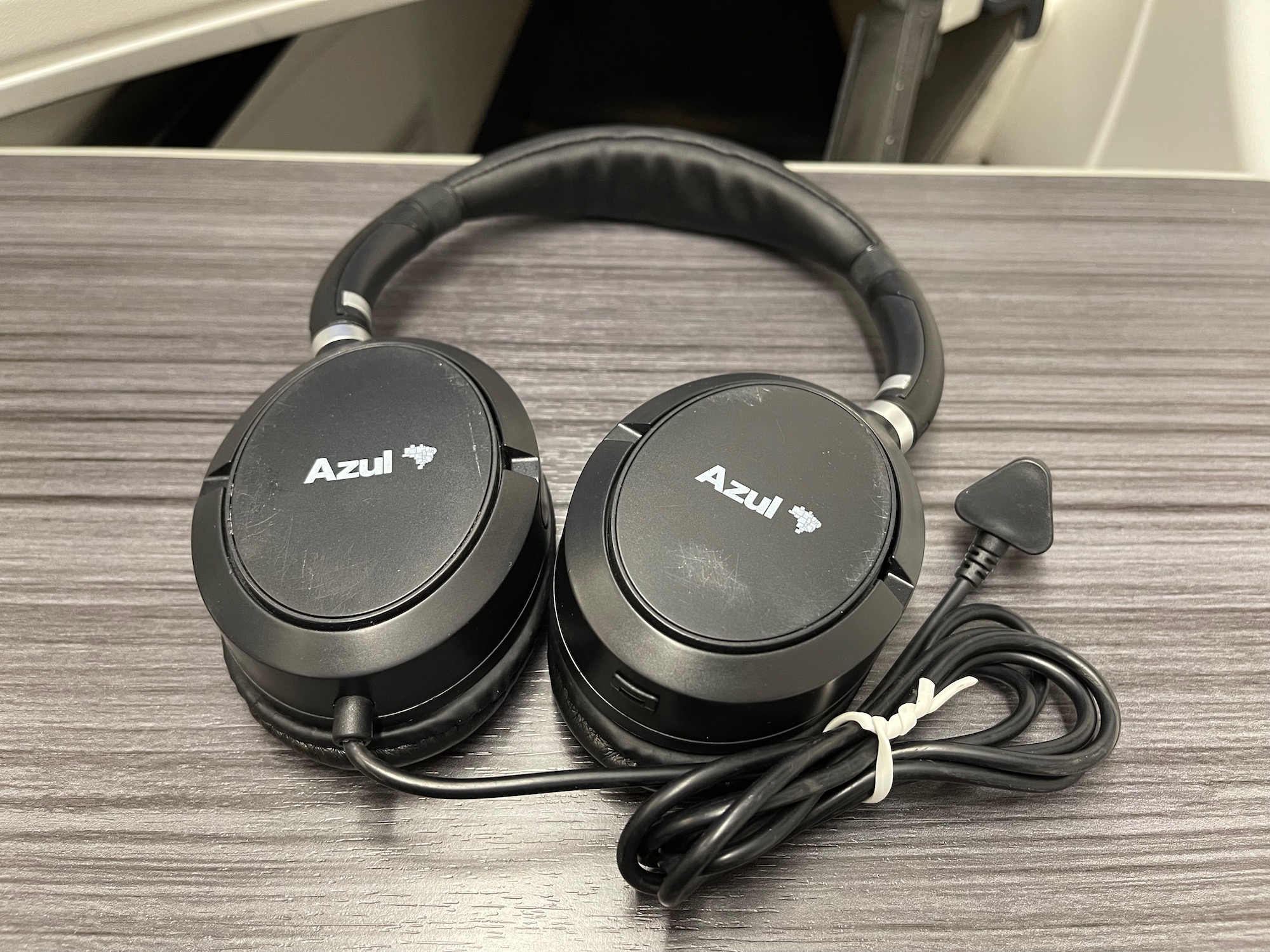 a pair of black headphones